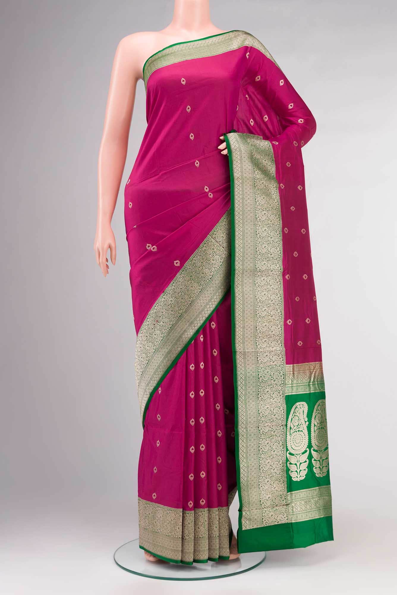 Pink Banarasi Katan Silk Saree
