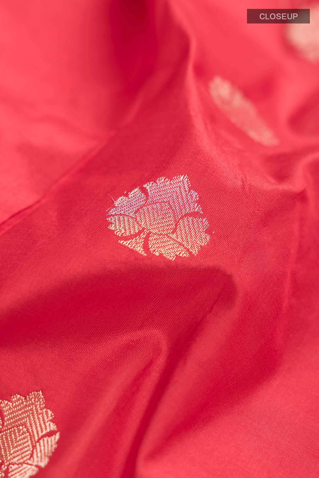 Red Banarasi Katan Silk Saree