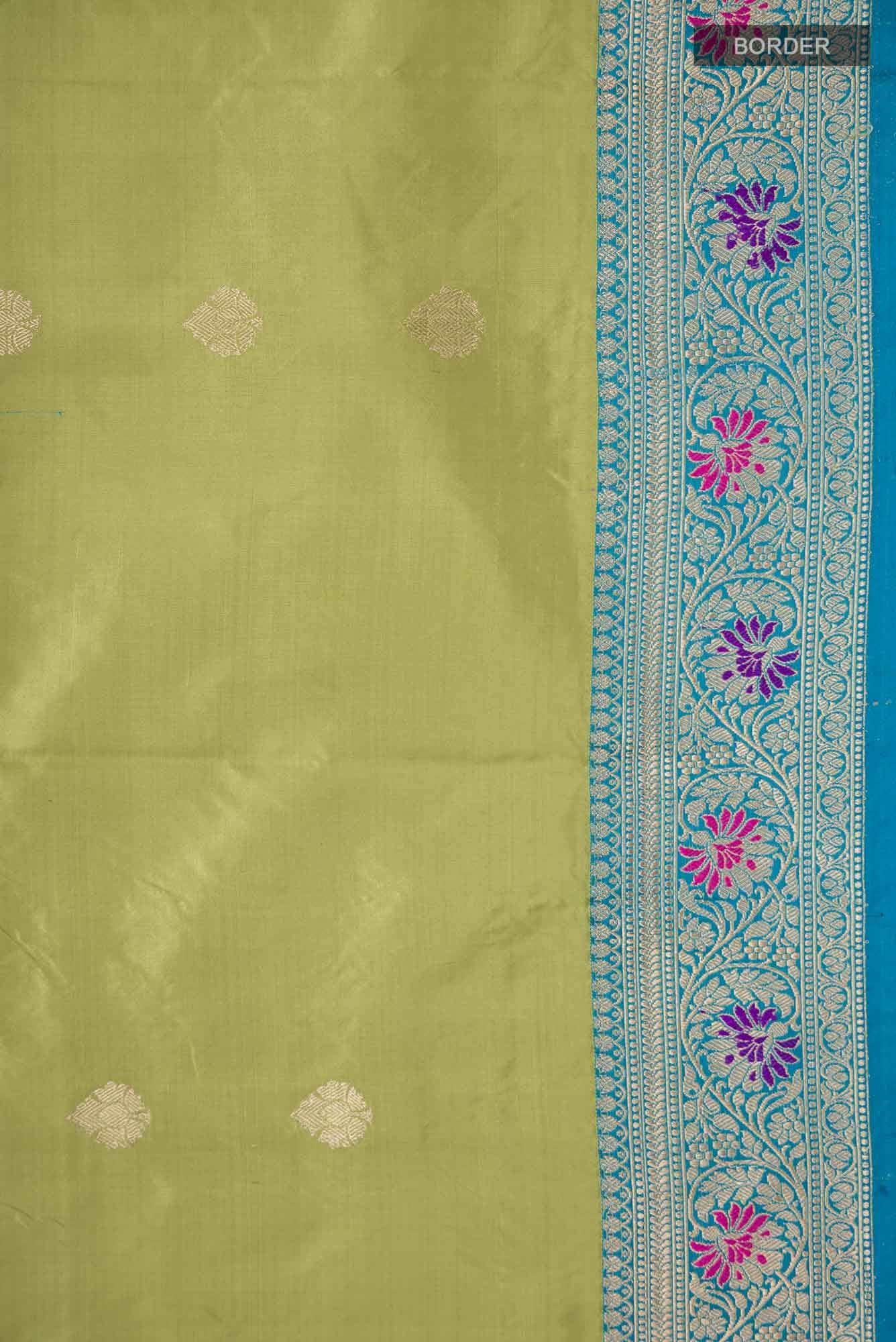 Green Banarasi Katan Silk Saree