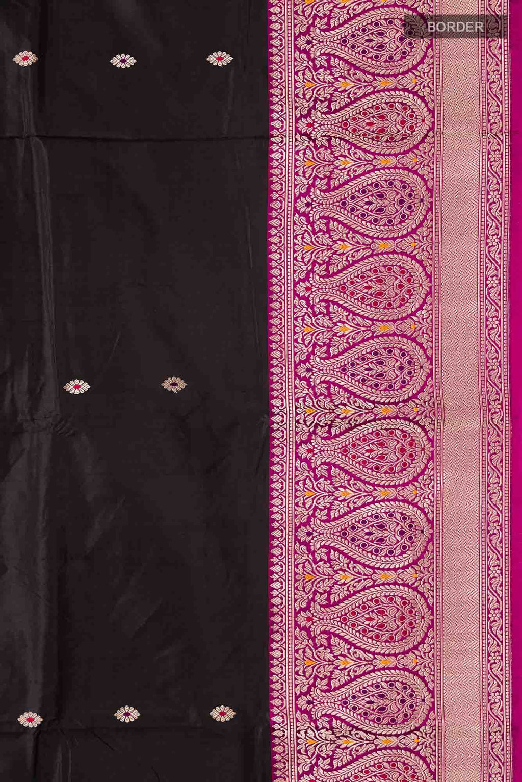 Black Banarasi Katan Silk Saree