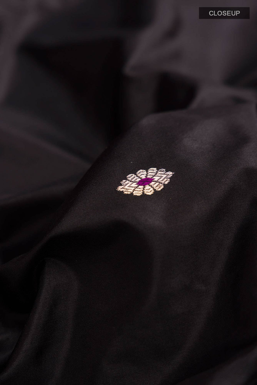 Black Banarasi Katan Silk Saree