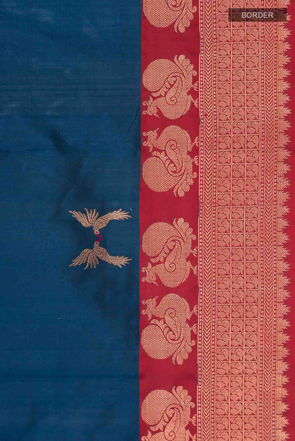 Blue Banarasi Katan Silk Saree