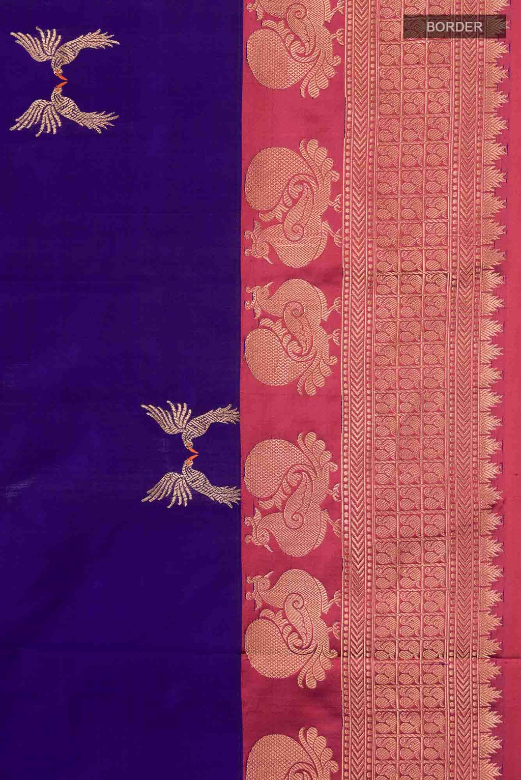 Blue Banarasi Katan Silk Saree