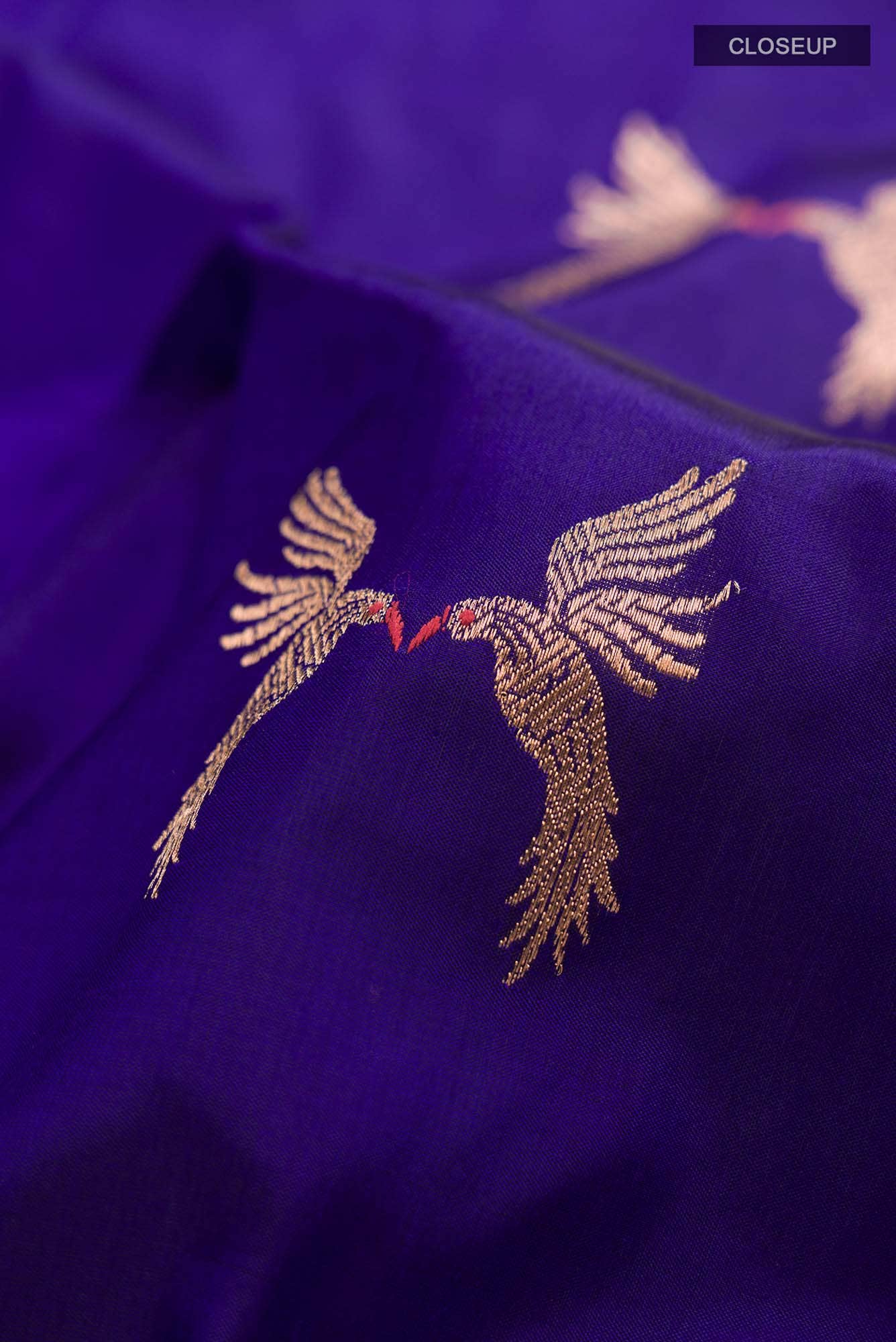 Blue Banarasi Katan Silk Saree