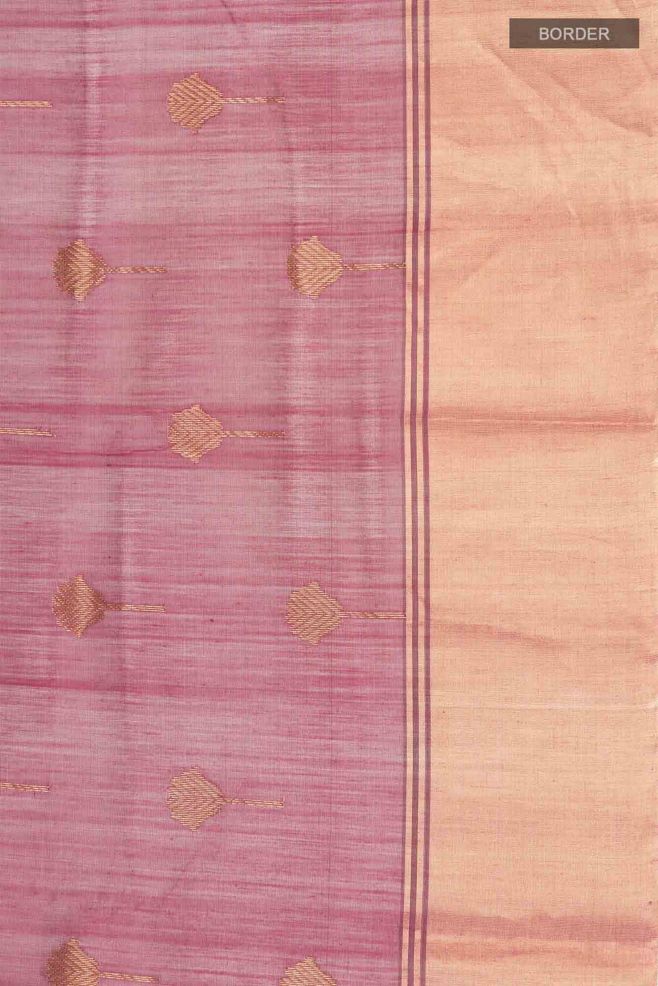 Coral Chanderi Silk Cotton Saree
