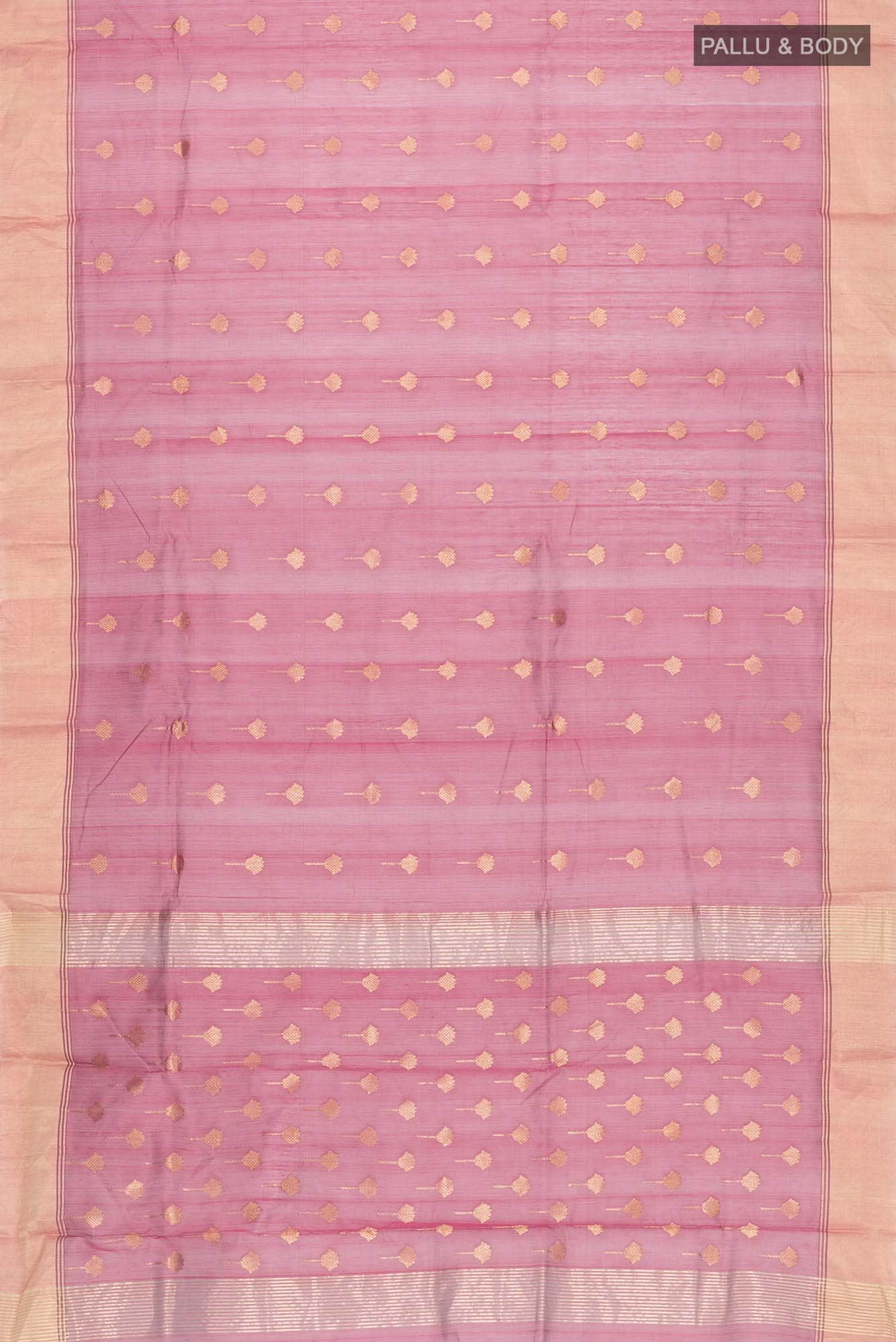 Coral Chanderi Silk Cotton Saree