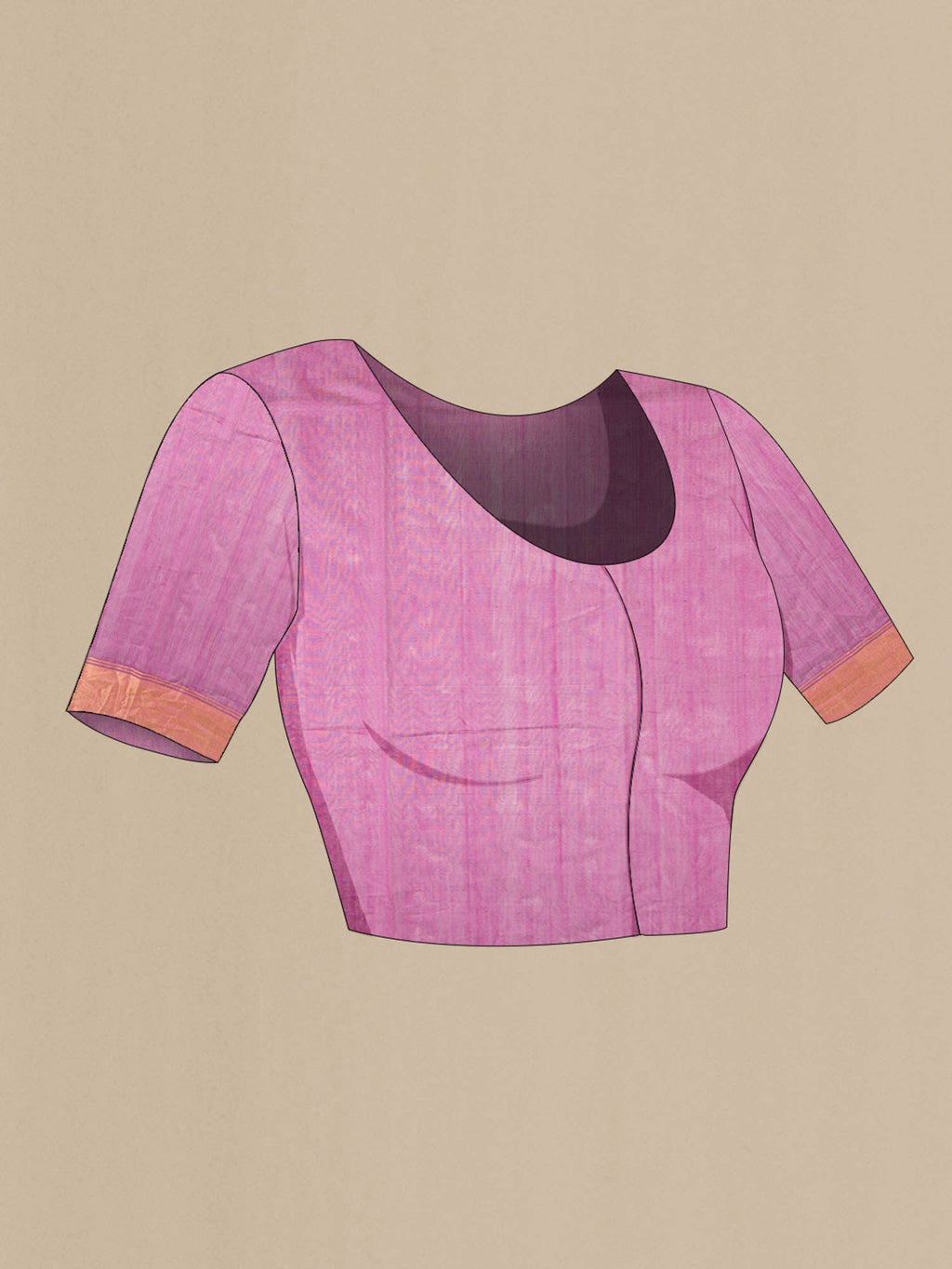 Light Magenta Chanderi Silk Cotton Saree