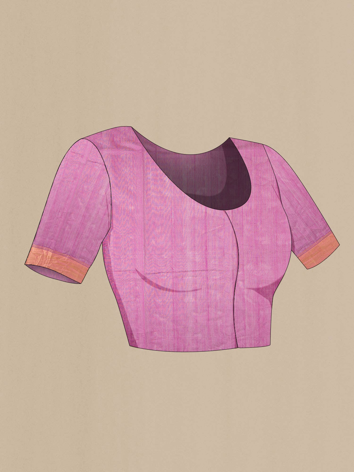 Light Magenta Chanderi Silk Cotton Saree
