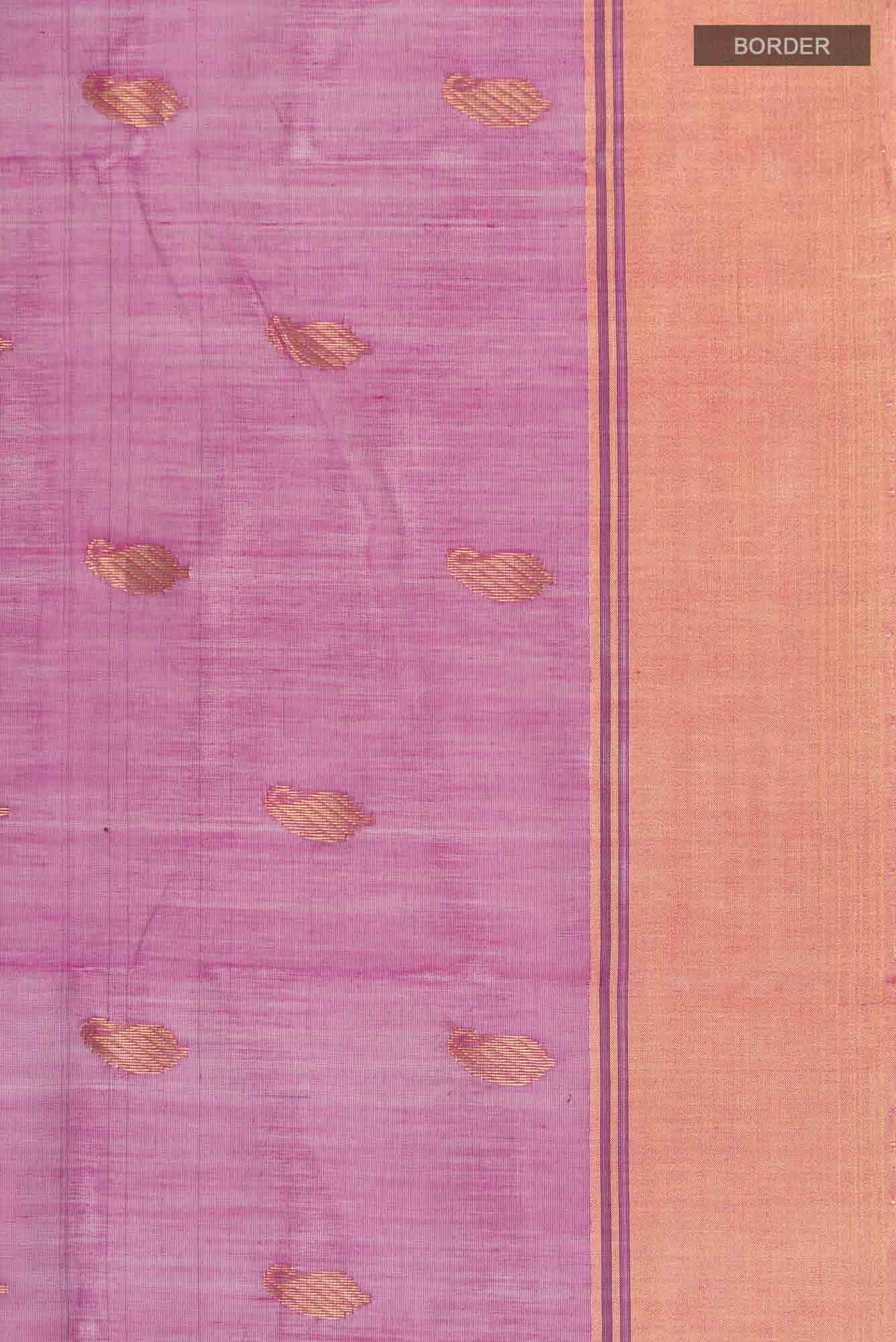 Light Magenta Chanderi Silk Cotton Saree