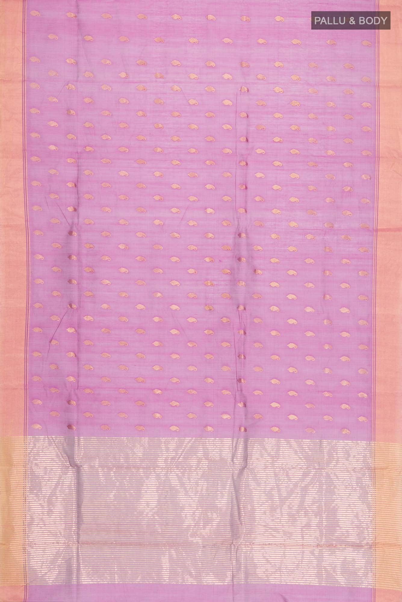 Light Magenta Chanderi Silk Cotton Saree