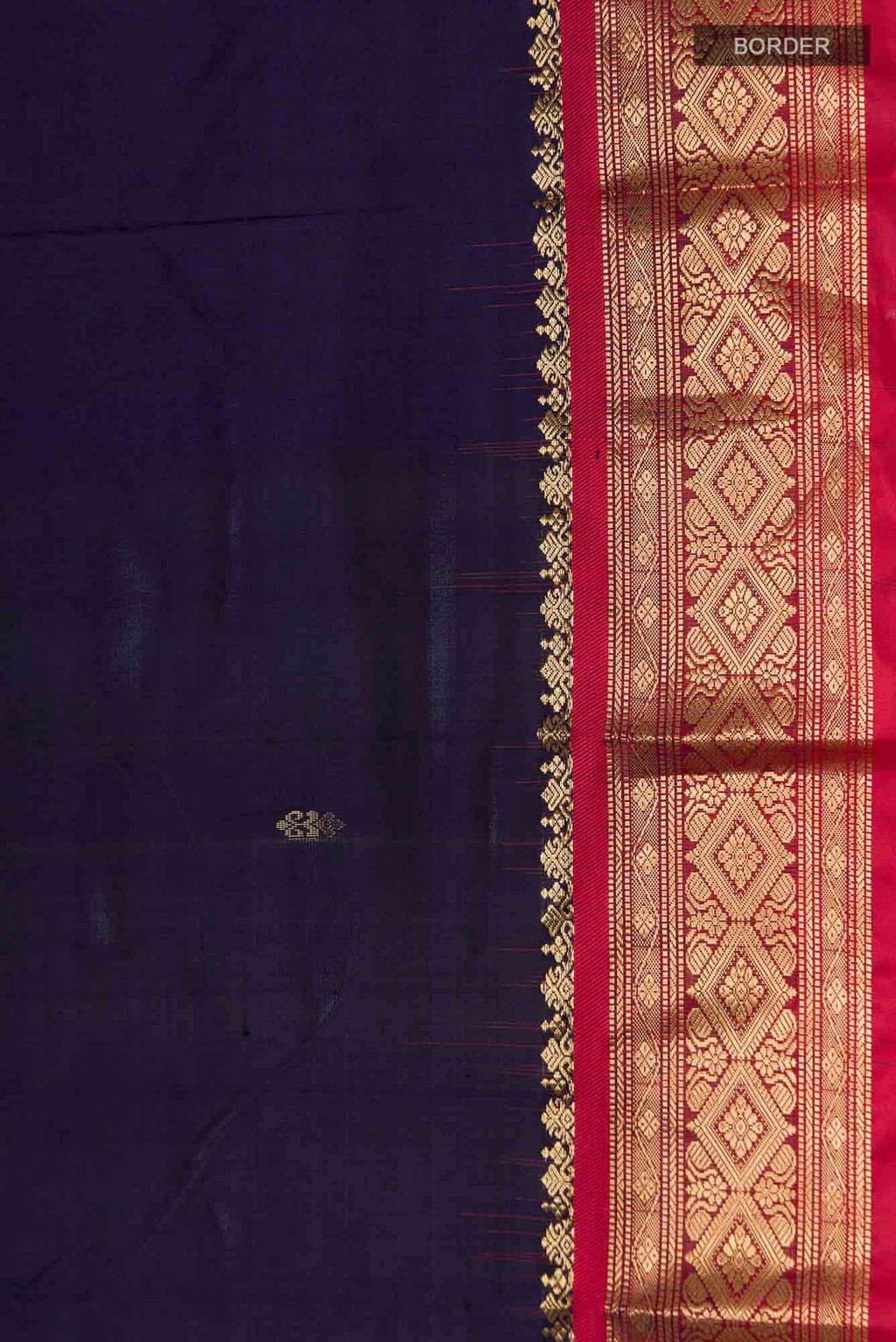 Navy Blue Bangalore Silk Saree