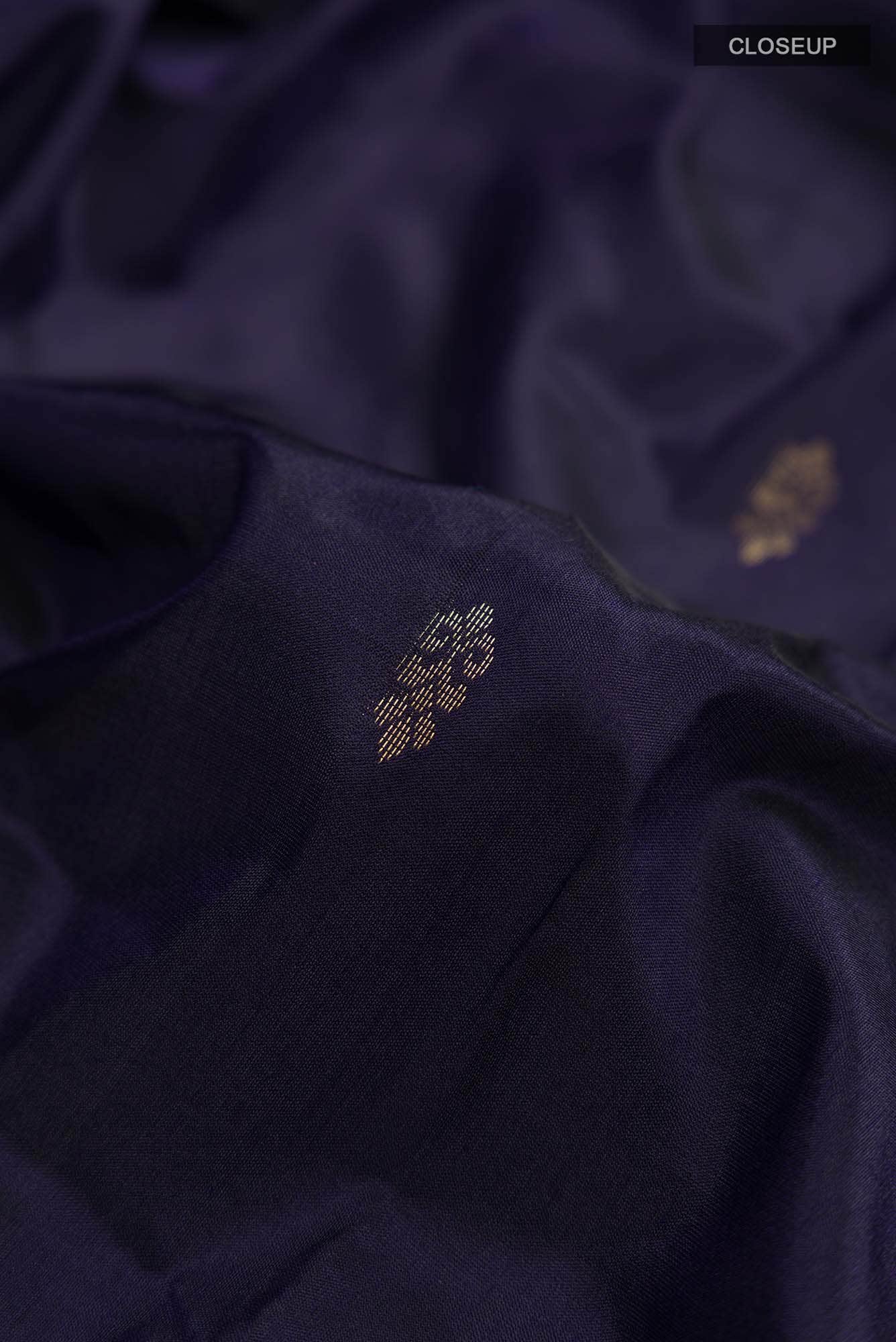 Navy Blue Bangalore Silk Saree
