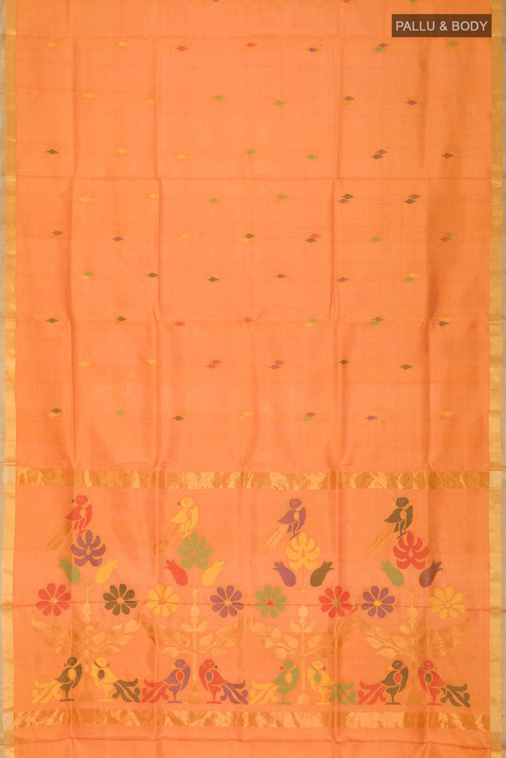 Orange Uppada Silk Saree