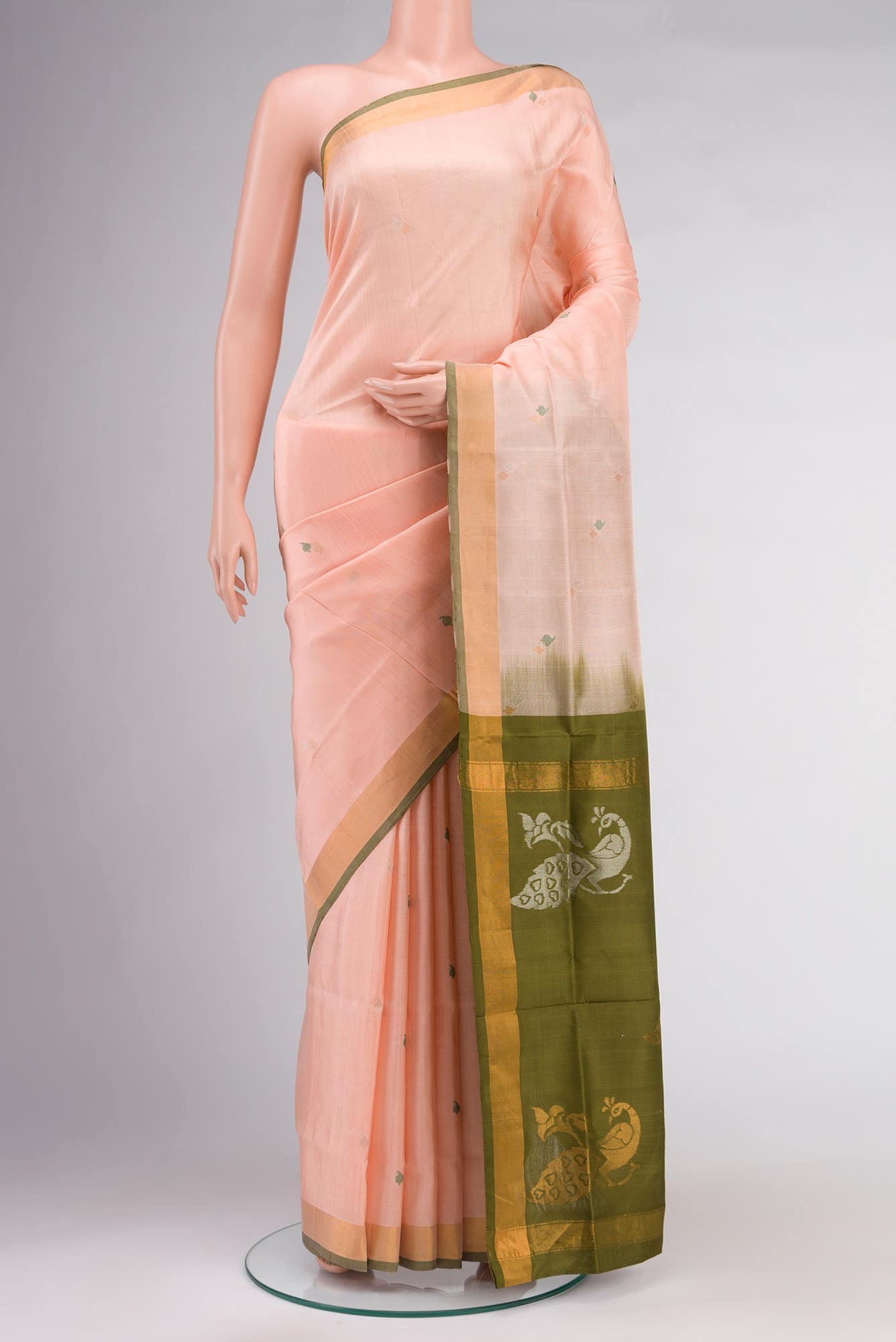 Peach Uppada Silk Saree