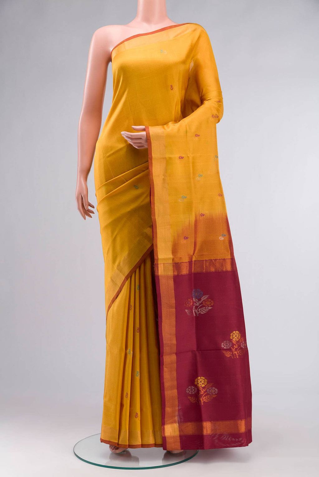 Yellow Uppada Silk Saree