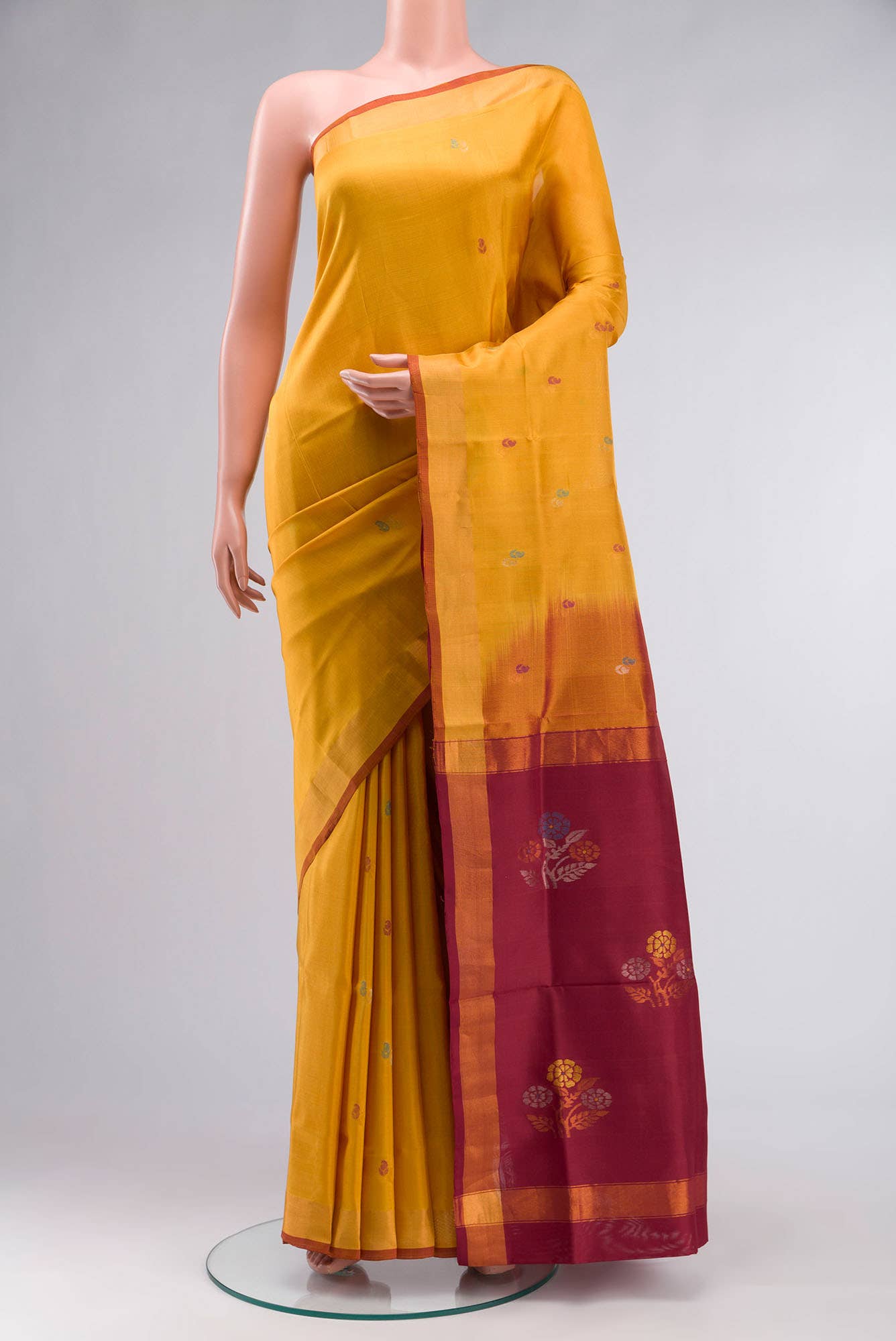 Yellow Uppada Silk Saree