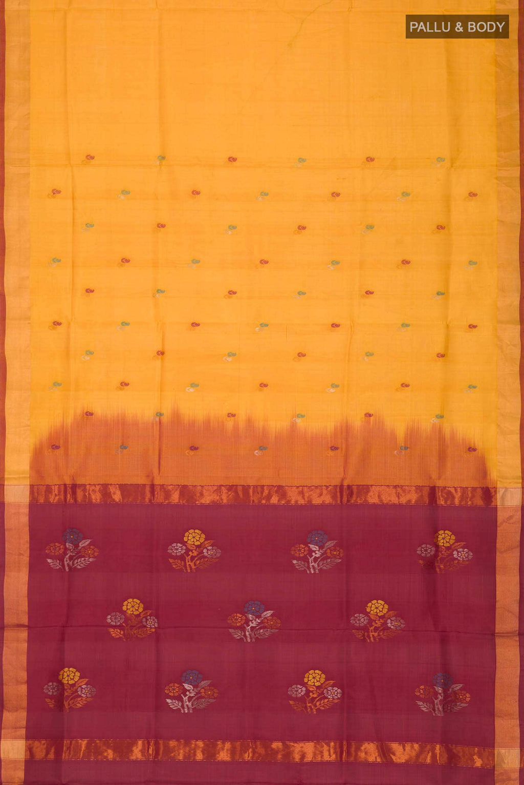Yellow Uppada Silk Saree