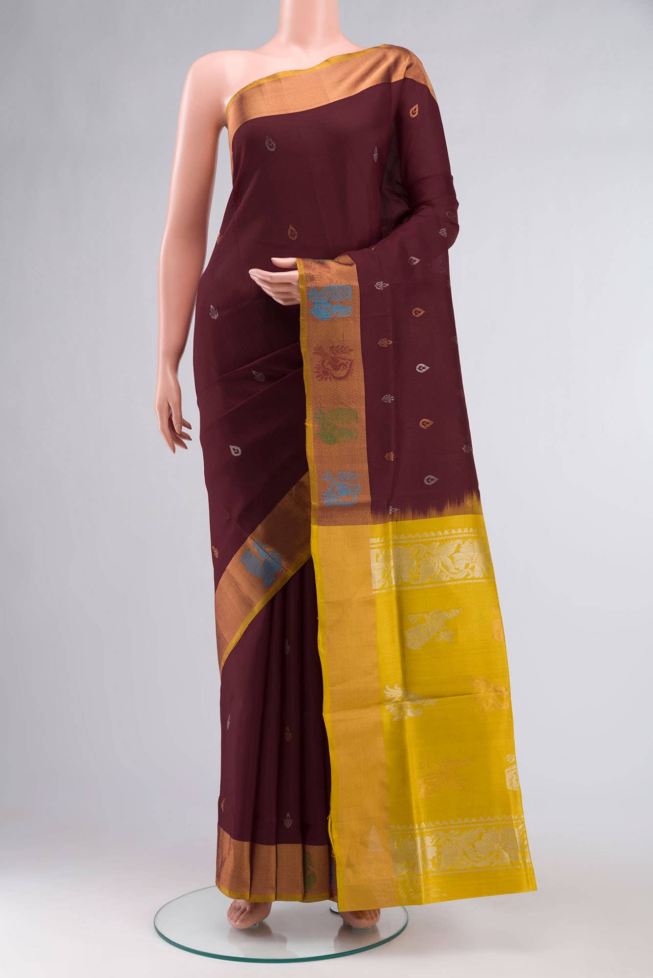 Brown Uppada Silk Saree