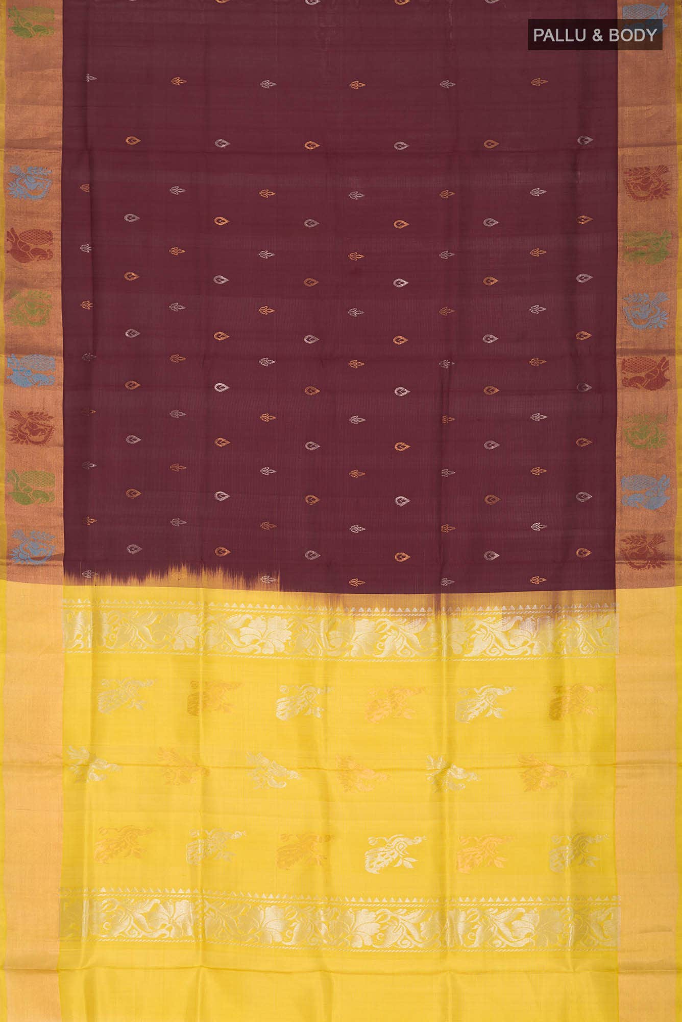 Brown Uppada Silk Saree