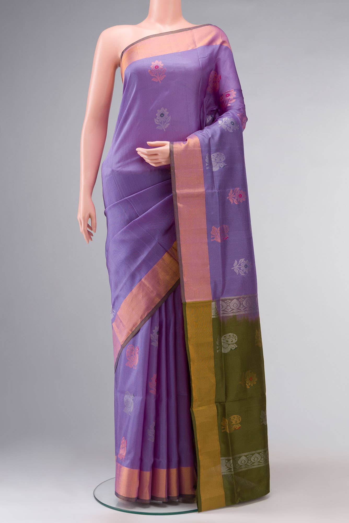 Lavender Uppada Silk Saree