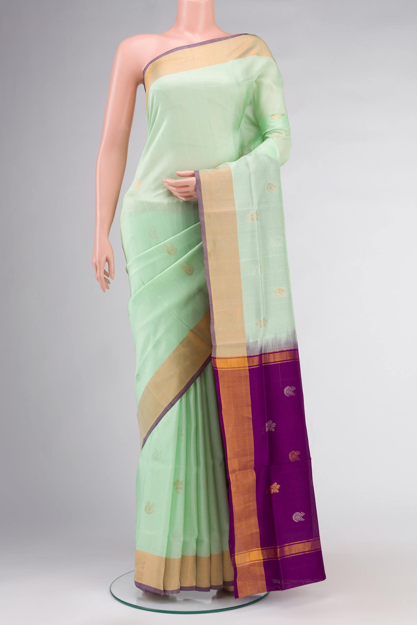 Mint Green Uppada Silk Saree