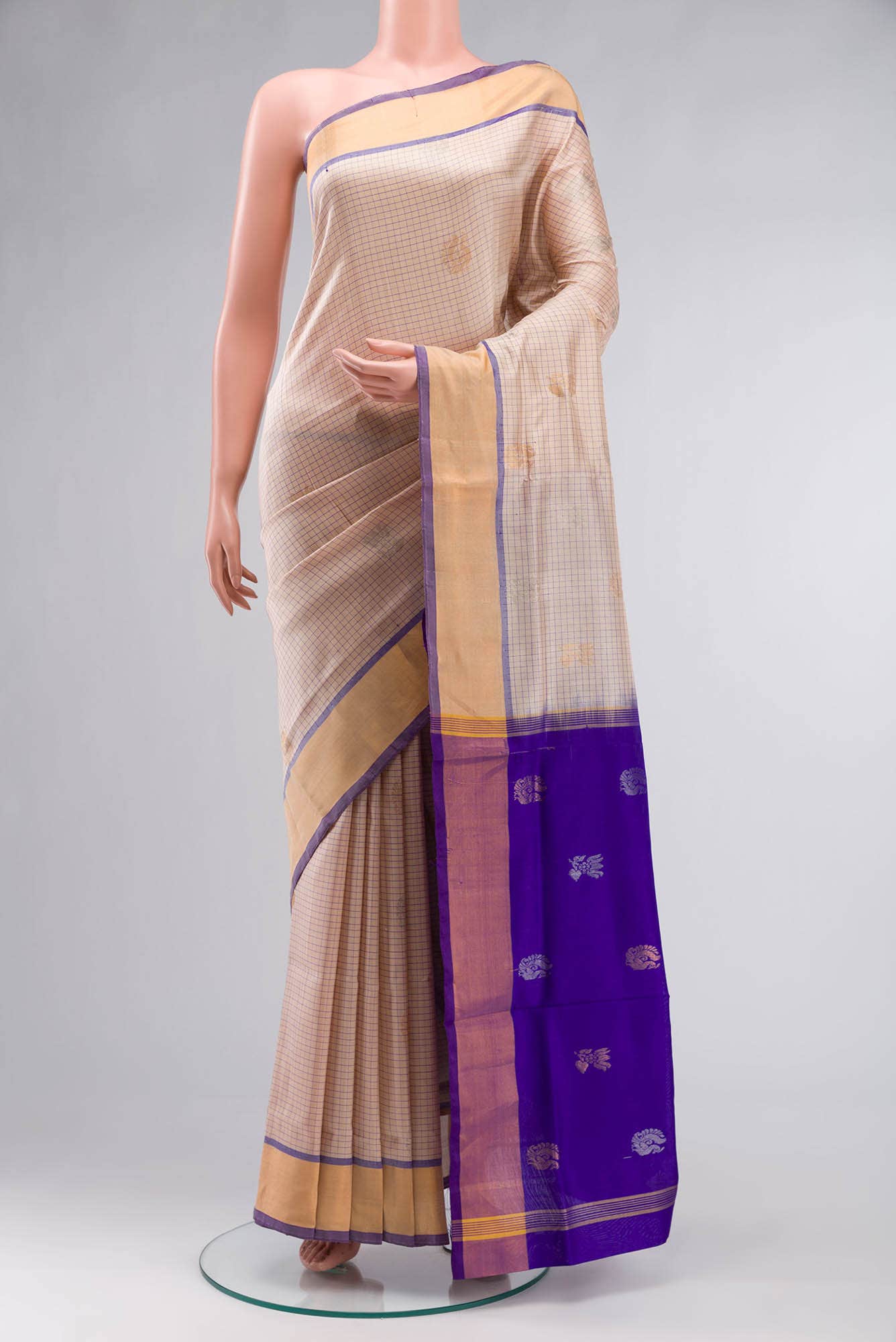 Cream Uppada Silk Saree