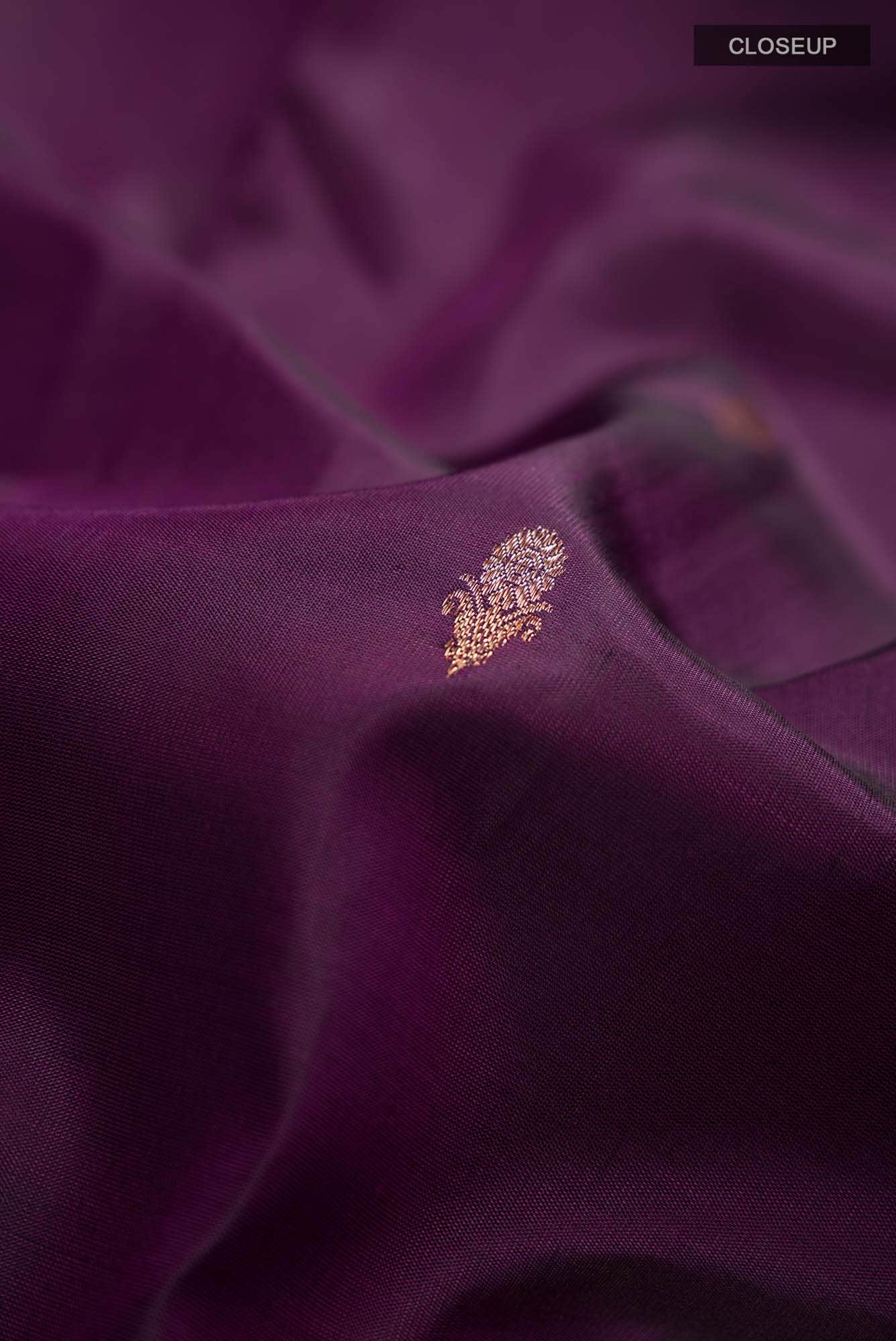 Burgundy Kanchipuram Silk Saree