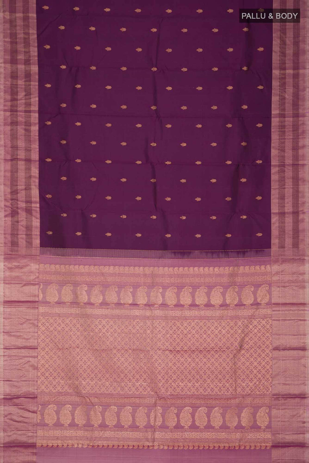 Burgundy Kanchipuram Silk Saree