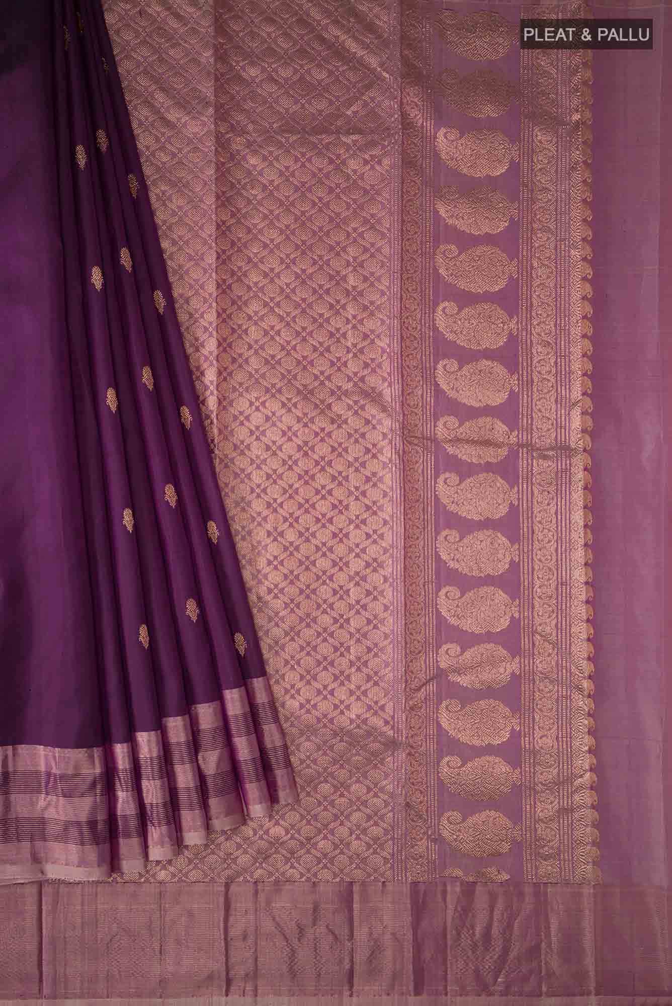 Burgundy Kanchipuram Silk Saree