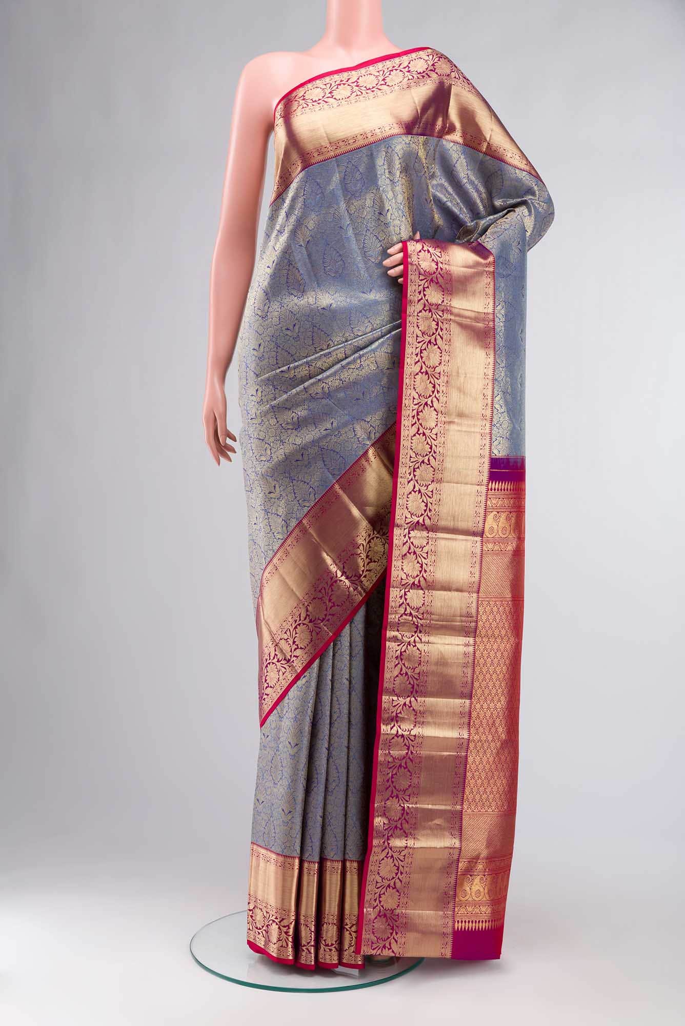Blue Kanchipuram Silk Saree