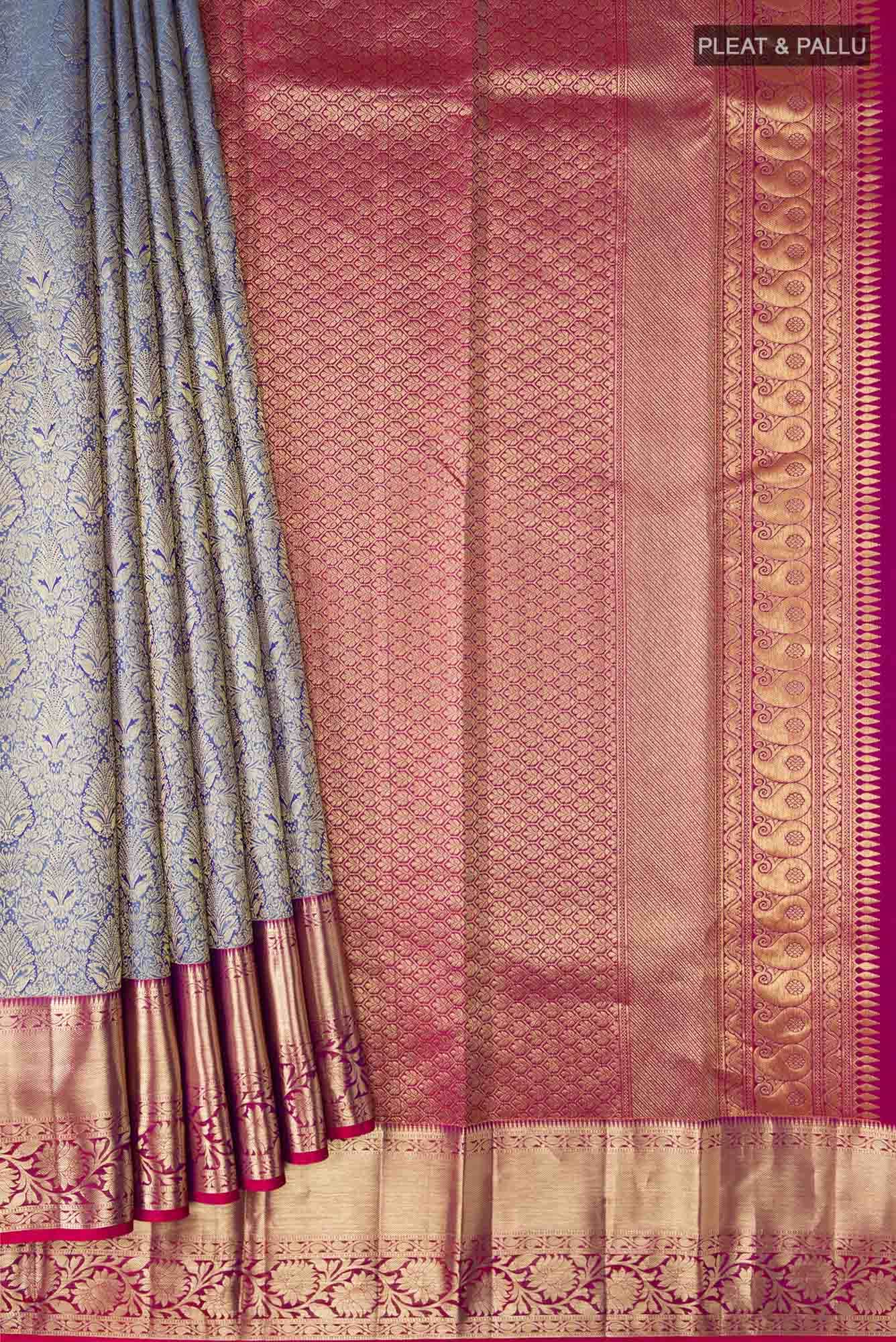 Blue Kanchipuram Silk Saree