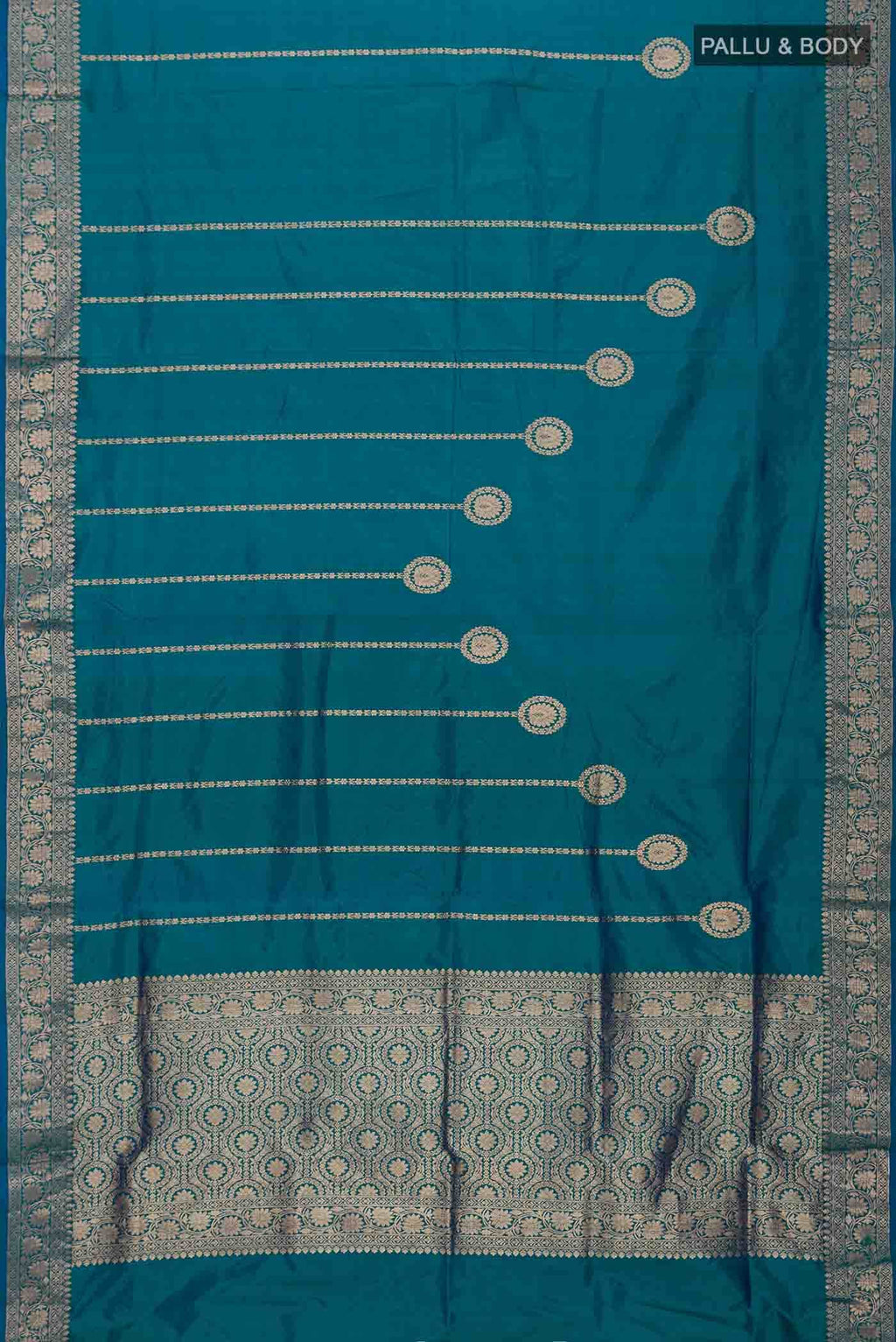 Blue Banarasi Katan Silk Saree