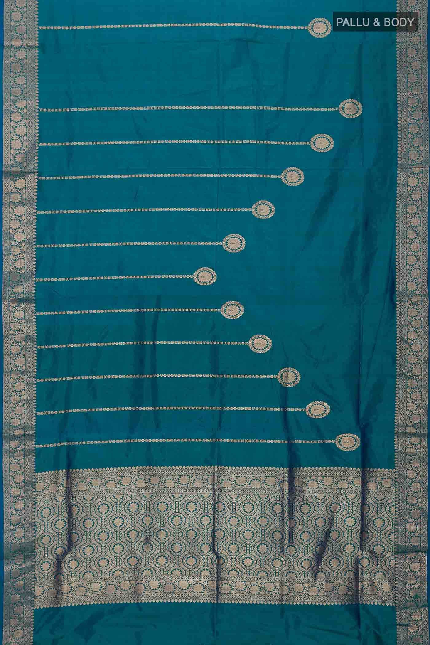 Blue Banarasi Katan Silk Saree