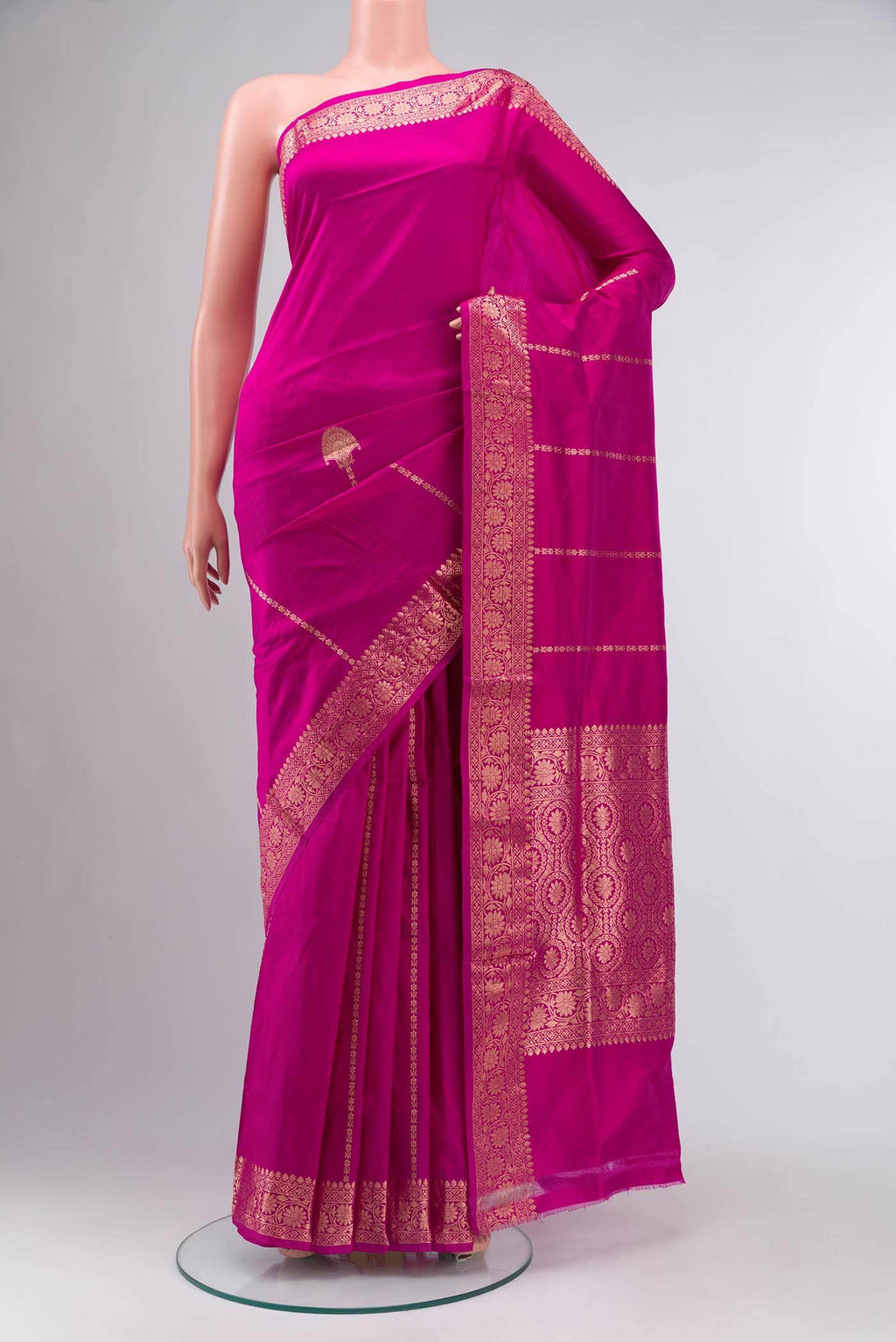 Pink Banarasi Katan Silk Saree