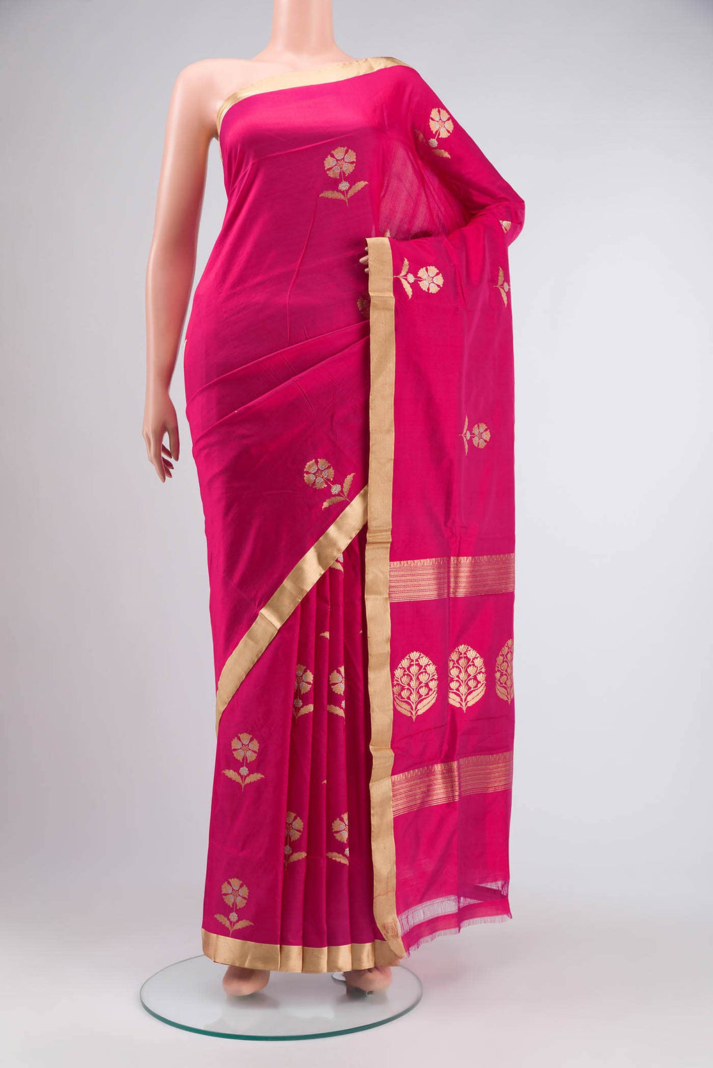 Pink Banarasi Katan Silk Saree