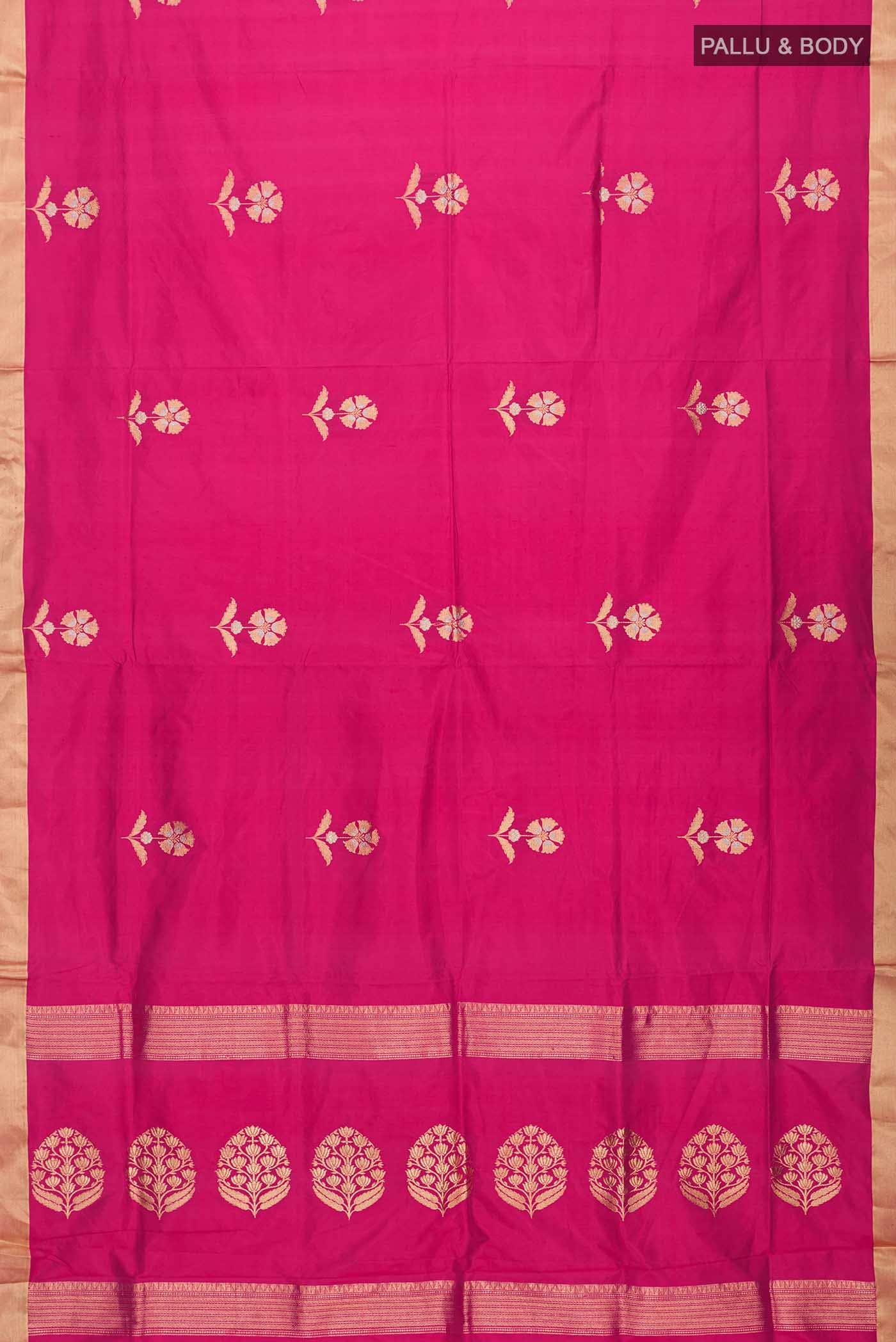 Pink Banarasi Katan Silk Saree