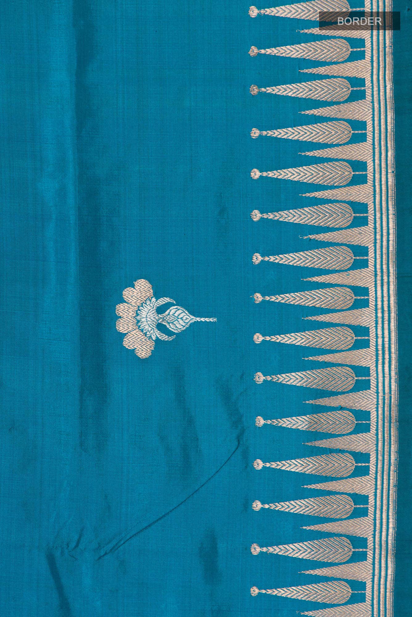 Blue Banarasi Katan Silk Saree