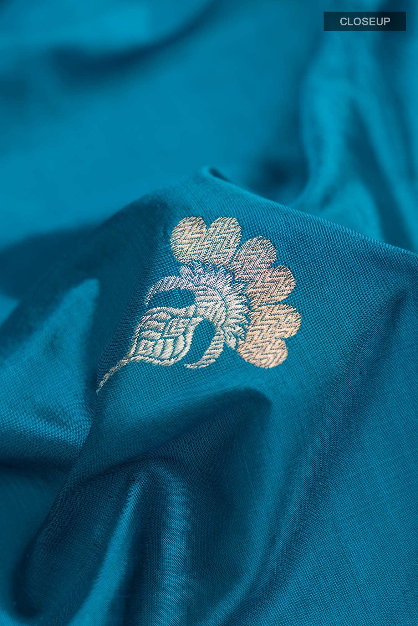 Blue Banarasi Katan Silk Saree