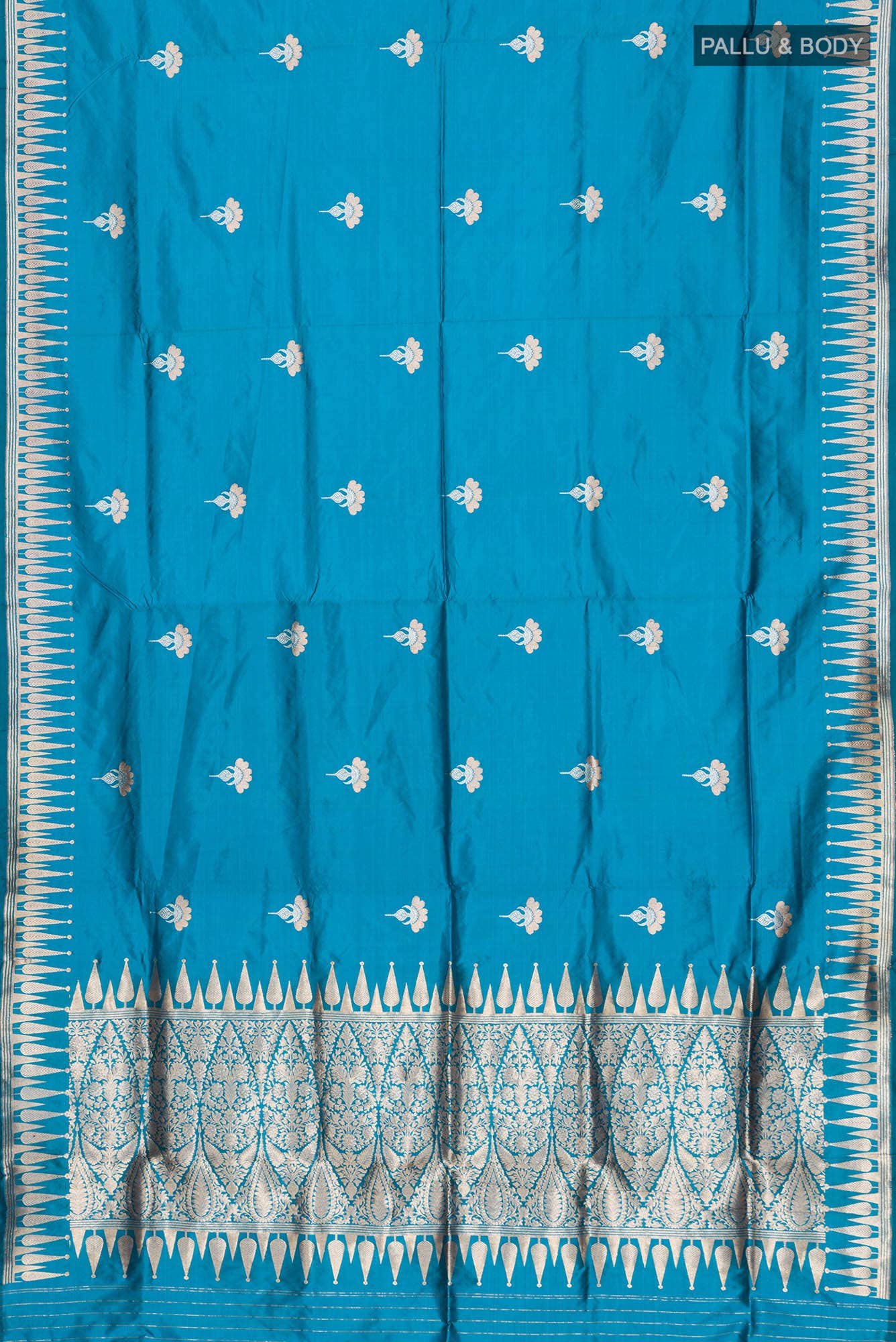 Blue Banarasi Katan Silk Saree