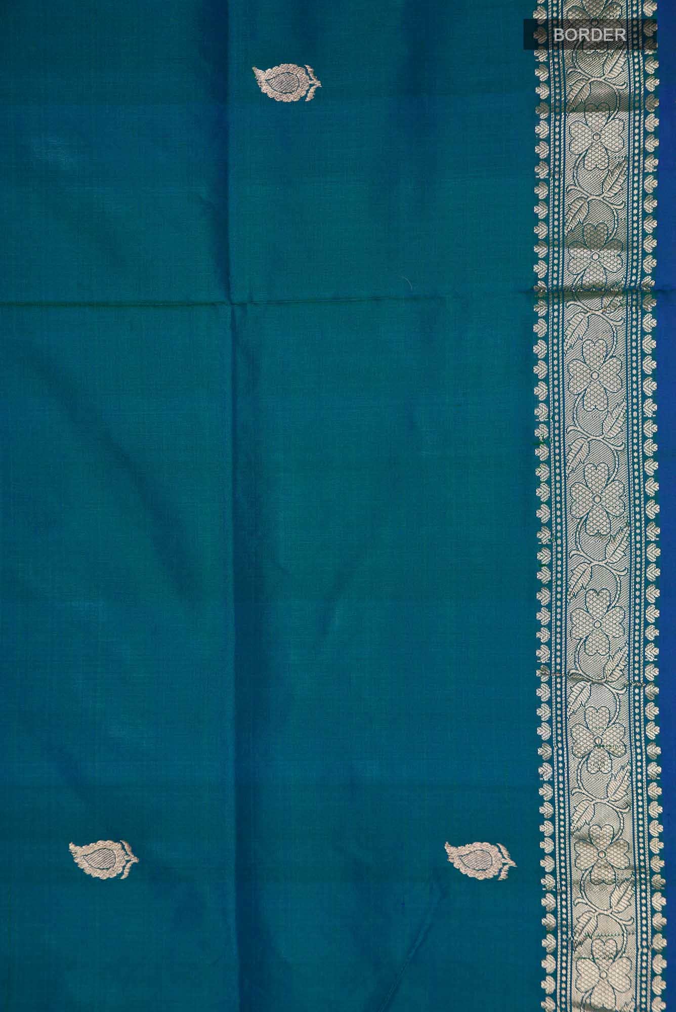 Blue Banarasi Katan Silk Saree