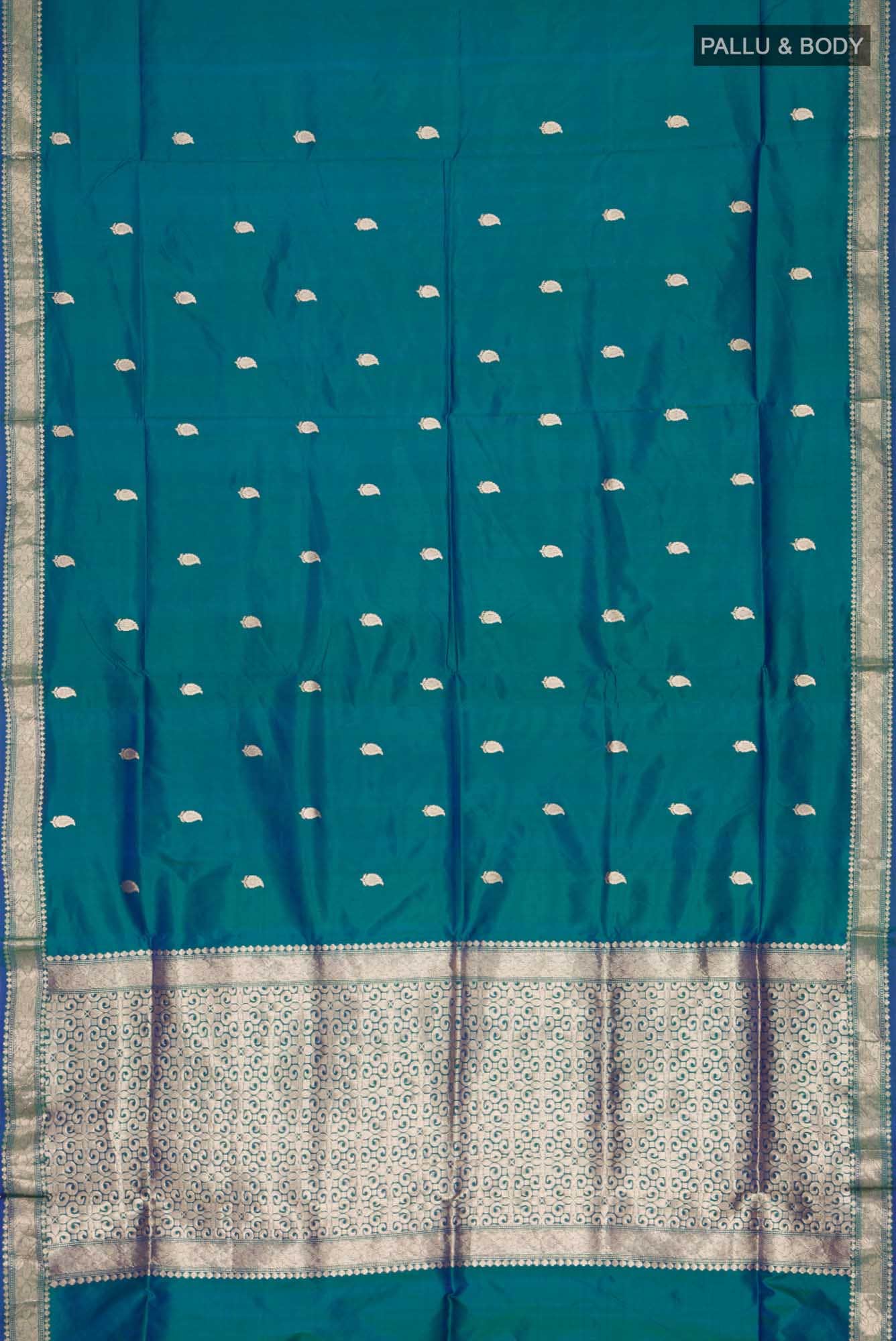 Blue Banarasi Katan Silk Saree