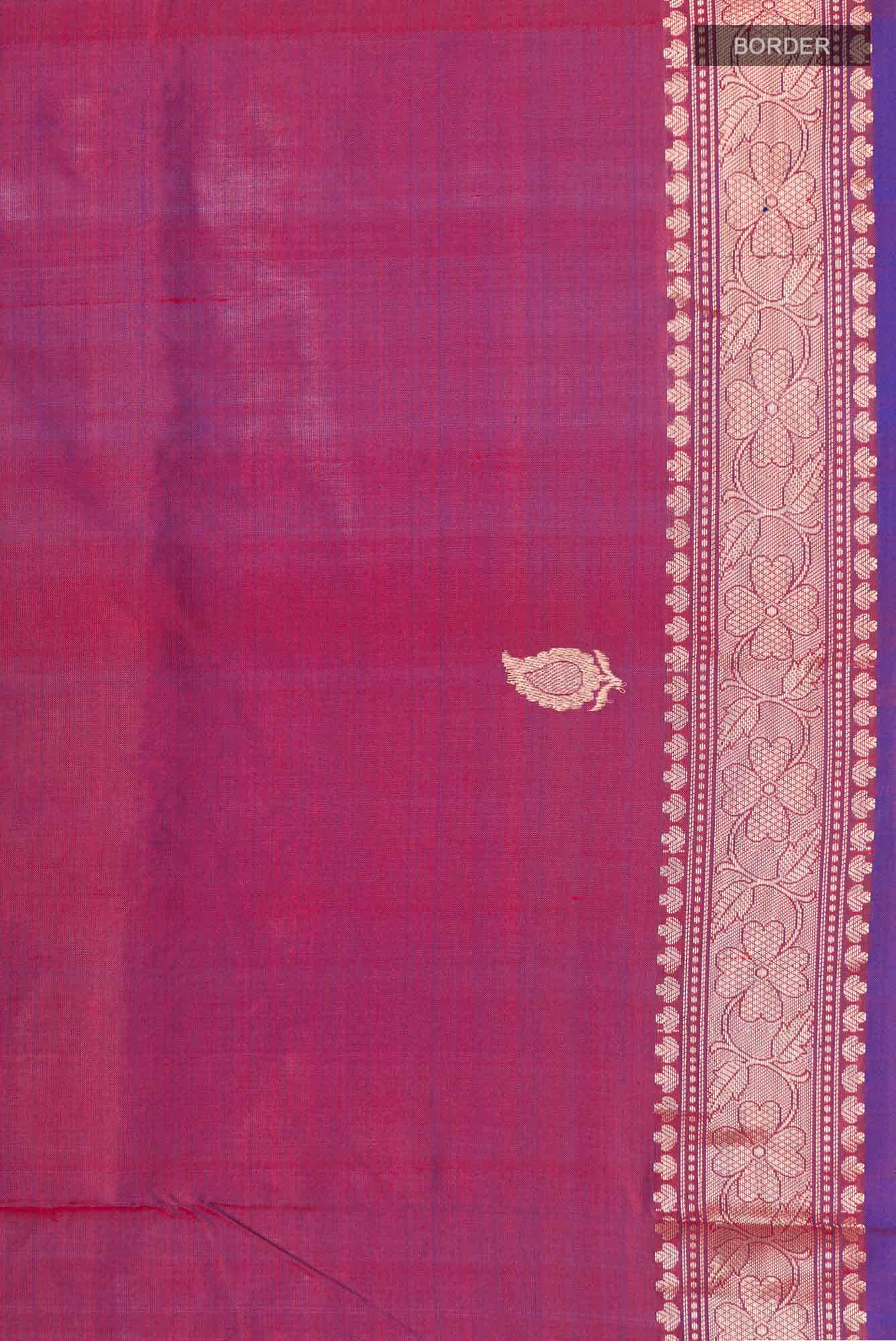 Purple Banarasi Katan Silk Saree