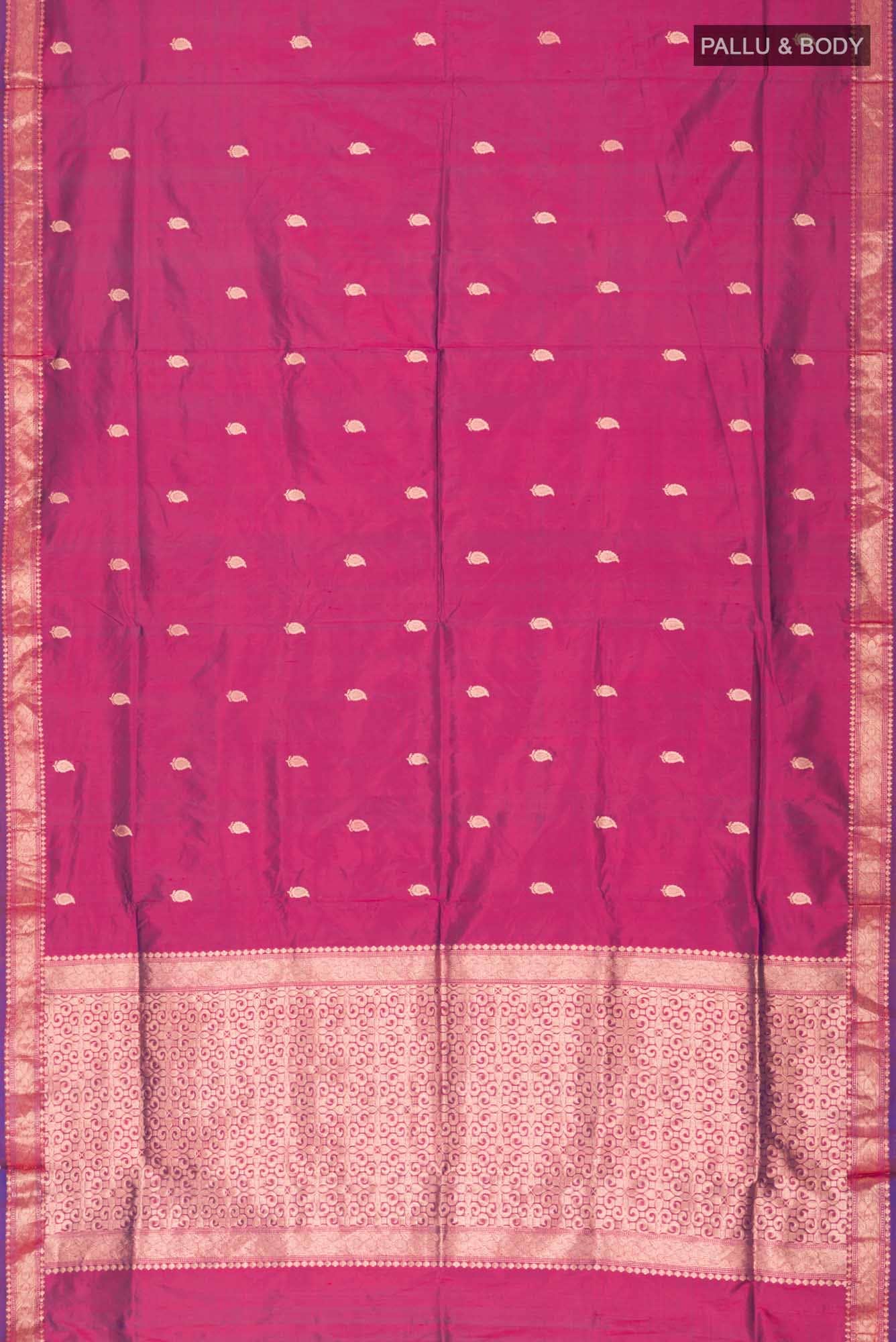 Purple Banarasi Katan Silk Saree