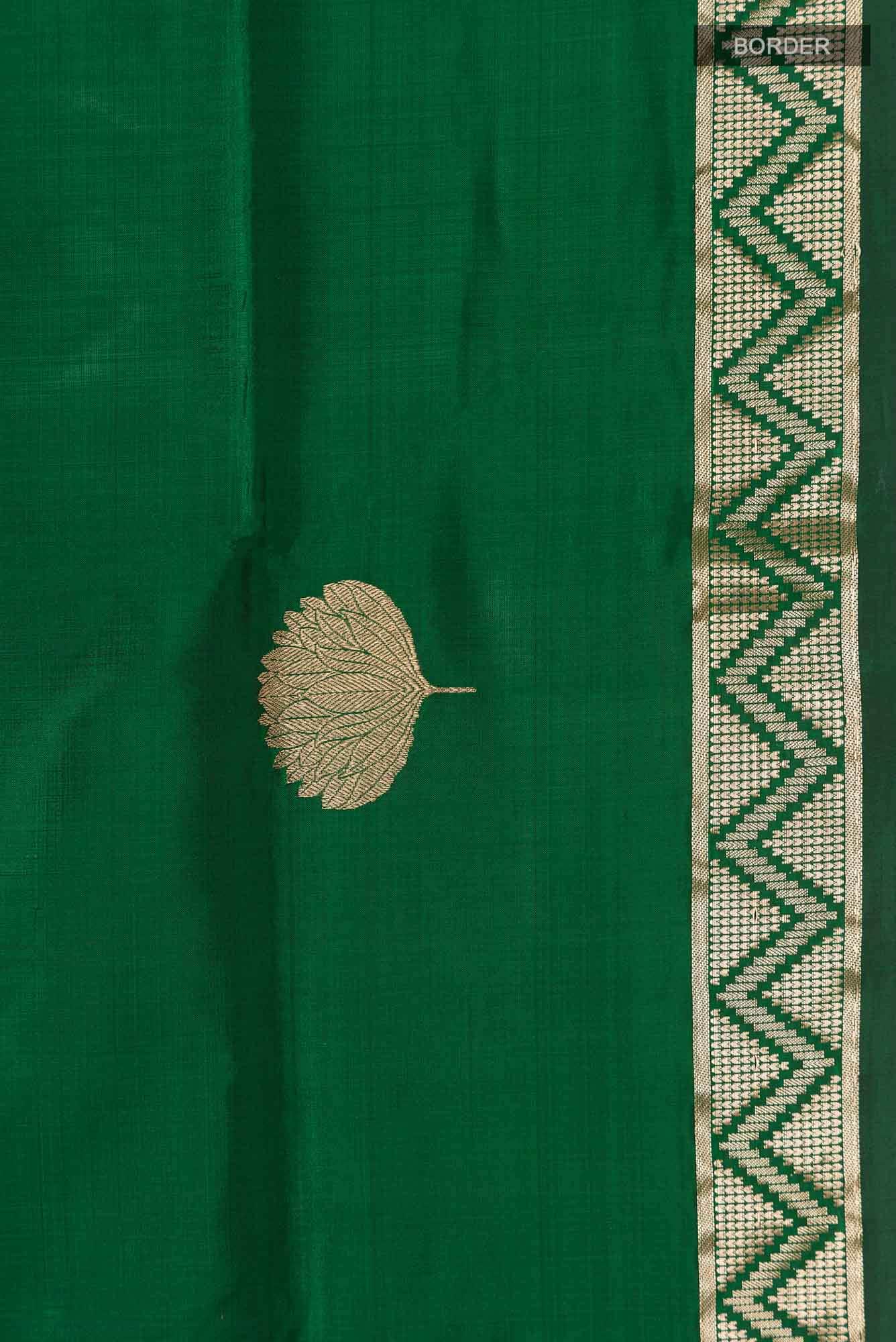 Green Banarasi Katan Silk Saree