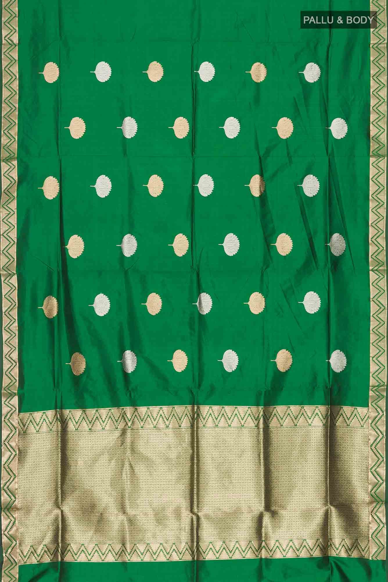 Green Banarasi Katan Silk Saree