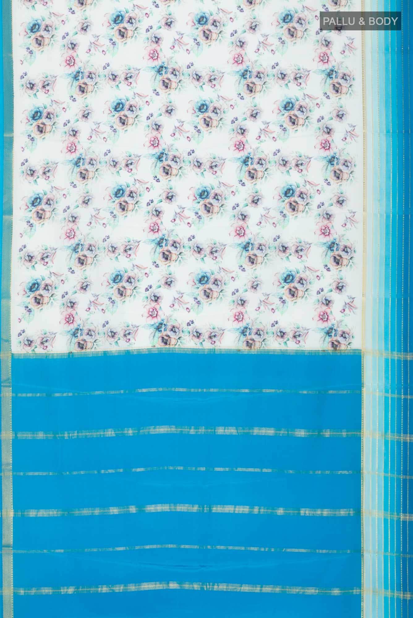 Green Mysore Crepe Saree
