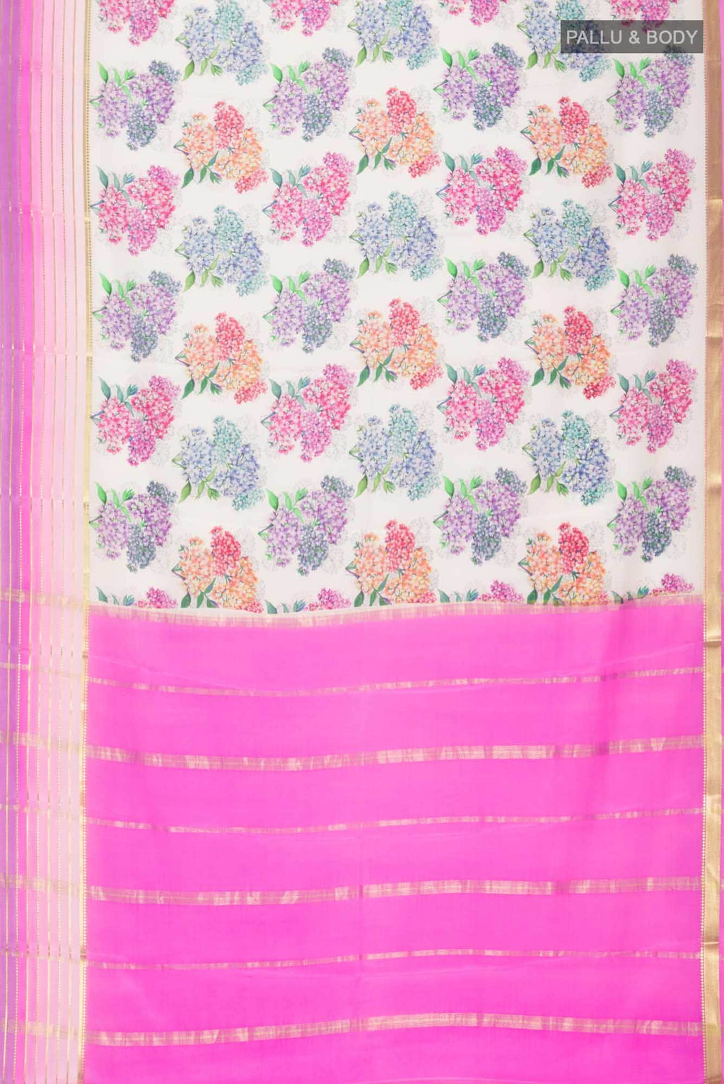 Off White Mysore Crepe Saree
