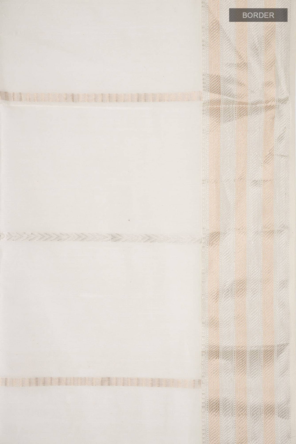 Off White Blended Maheshwari Silk Cotton Saree