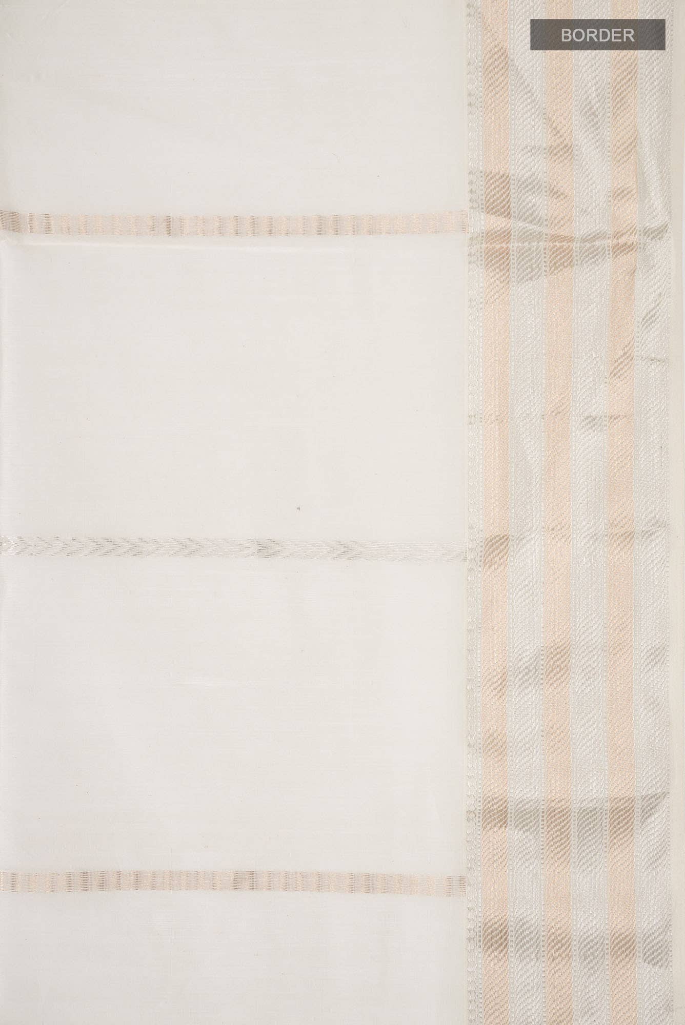 Off White Blended Maheshwari Silk Cotton Saree