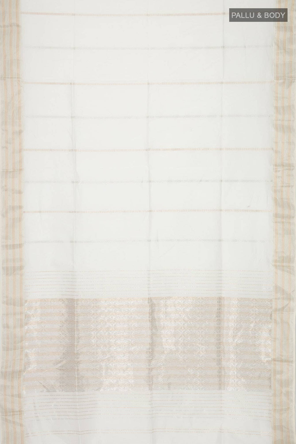 Off White Blended Maheshwari Silk Cotton Saree